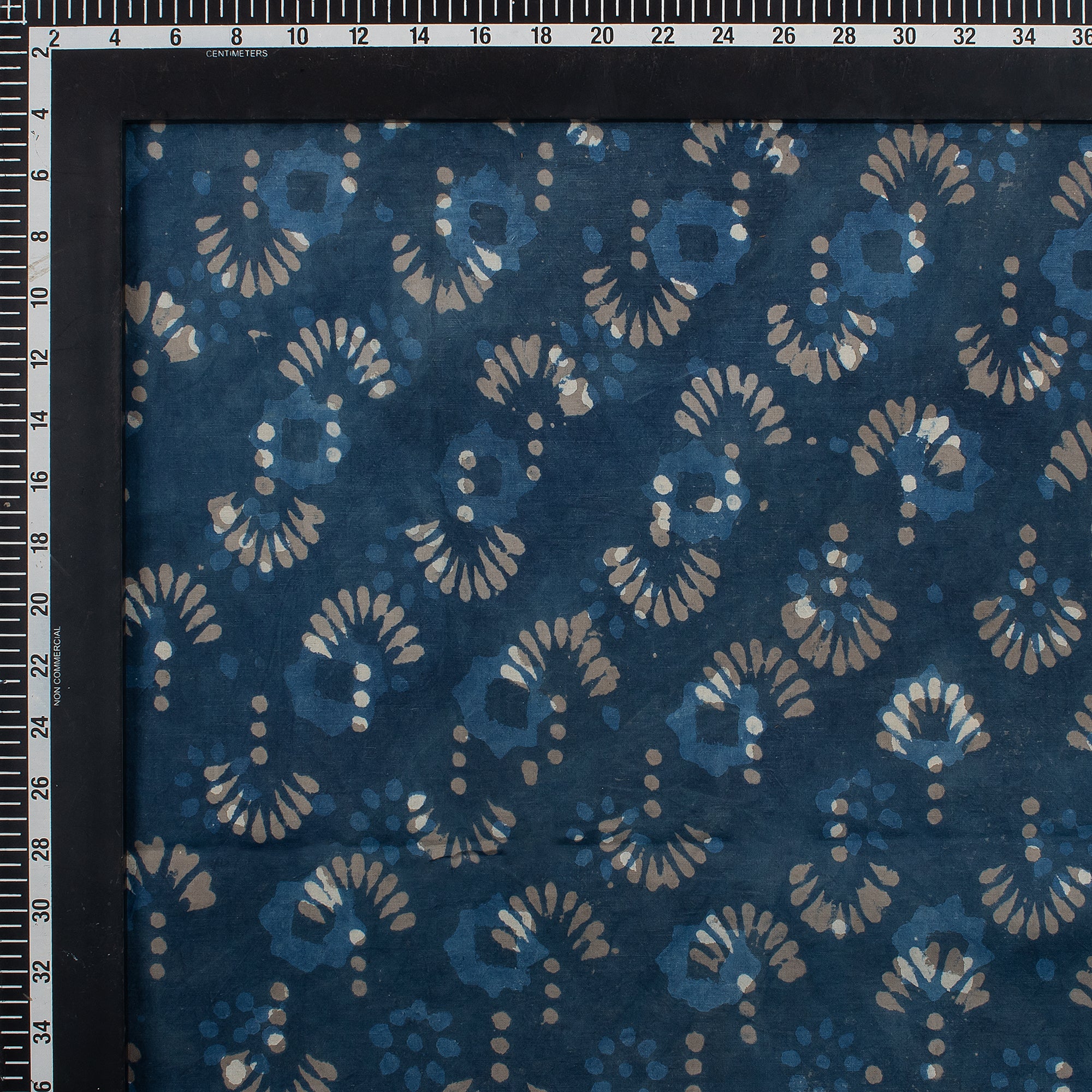 Light weighted Indigo Blue Handcrafted Women's Clothing Fabric - Image 3