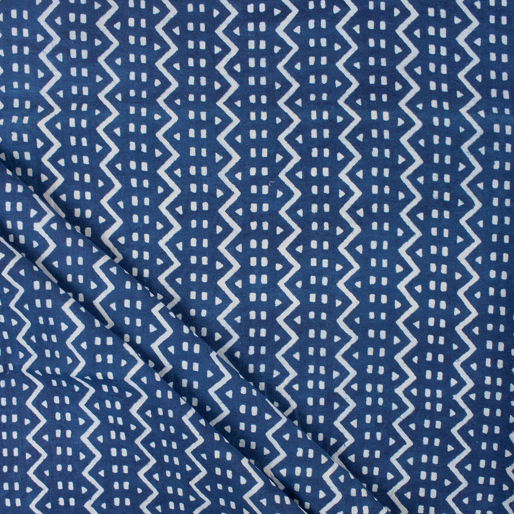 Hand Block Indigo Blue Hand Dyed Fabric