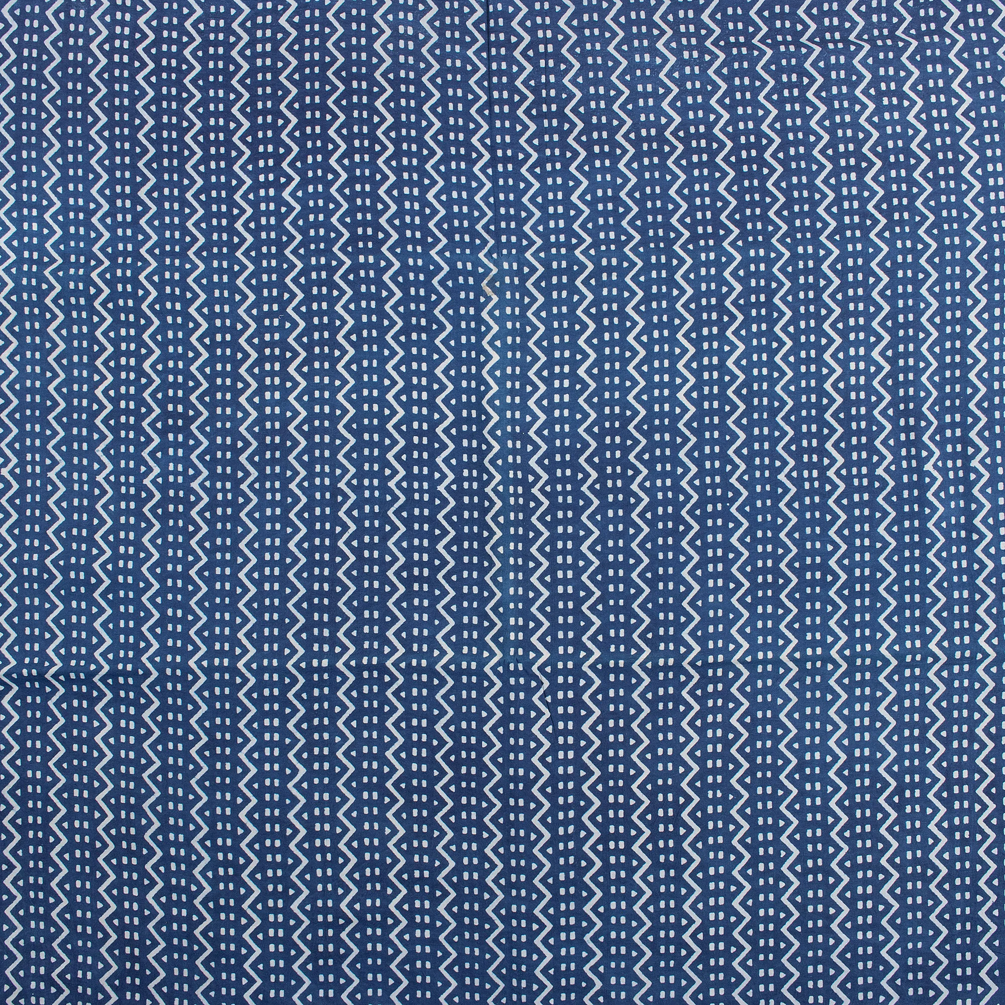 Hand Block Indigo Blue Hand Dyed Fabric - Image 4