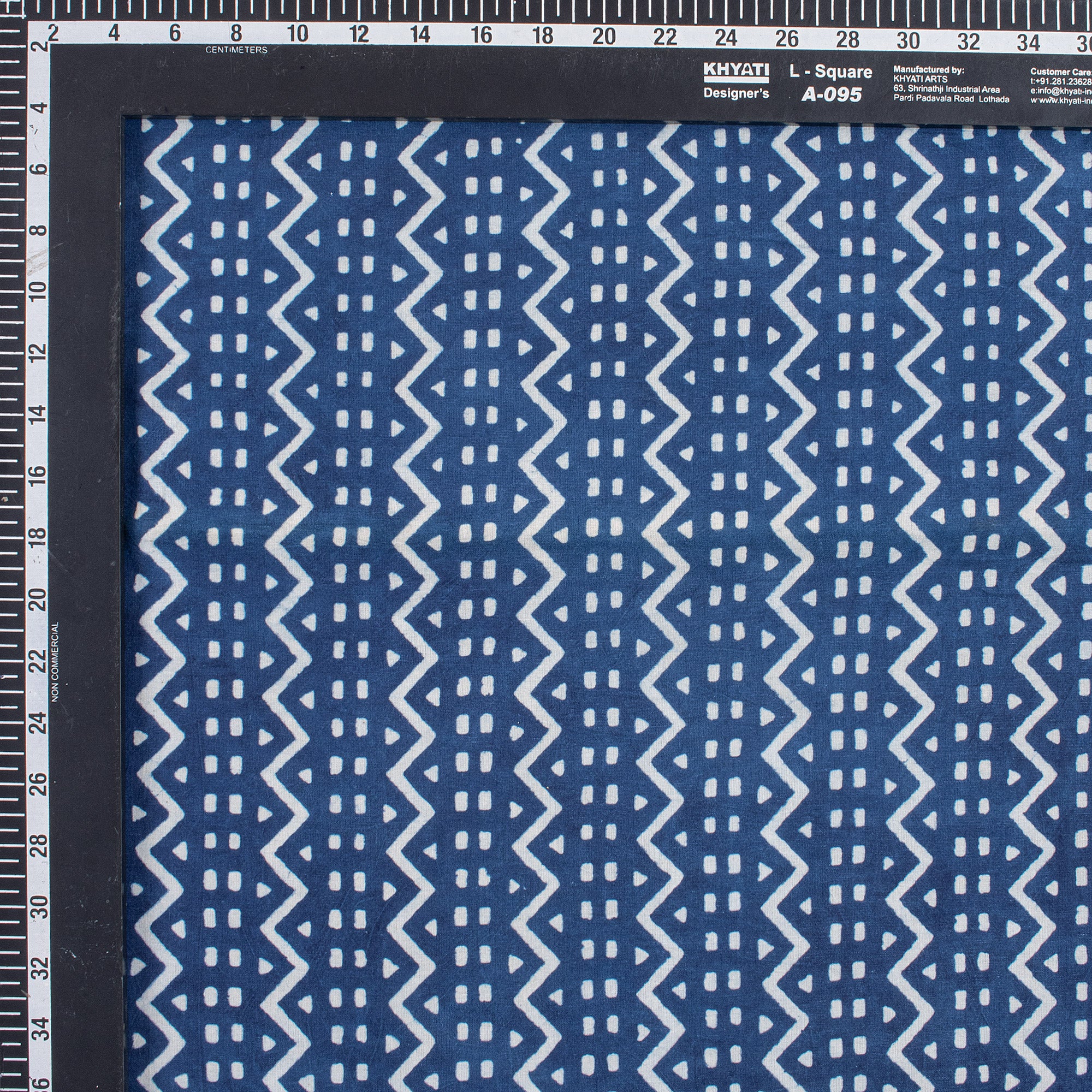 Hand Block Indigo Blue Hand Dyed Fabric - Image 5