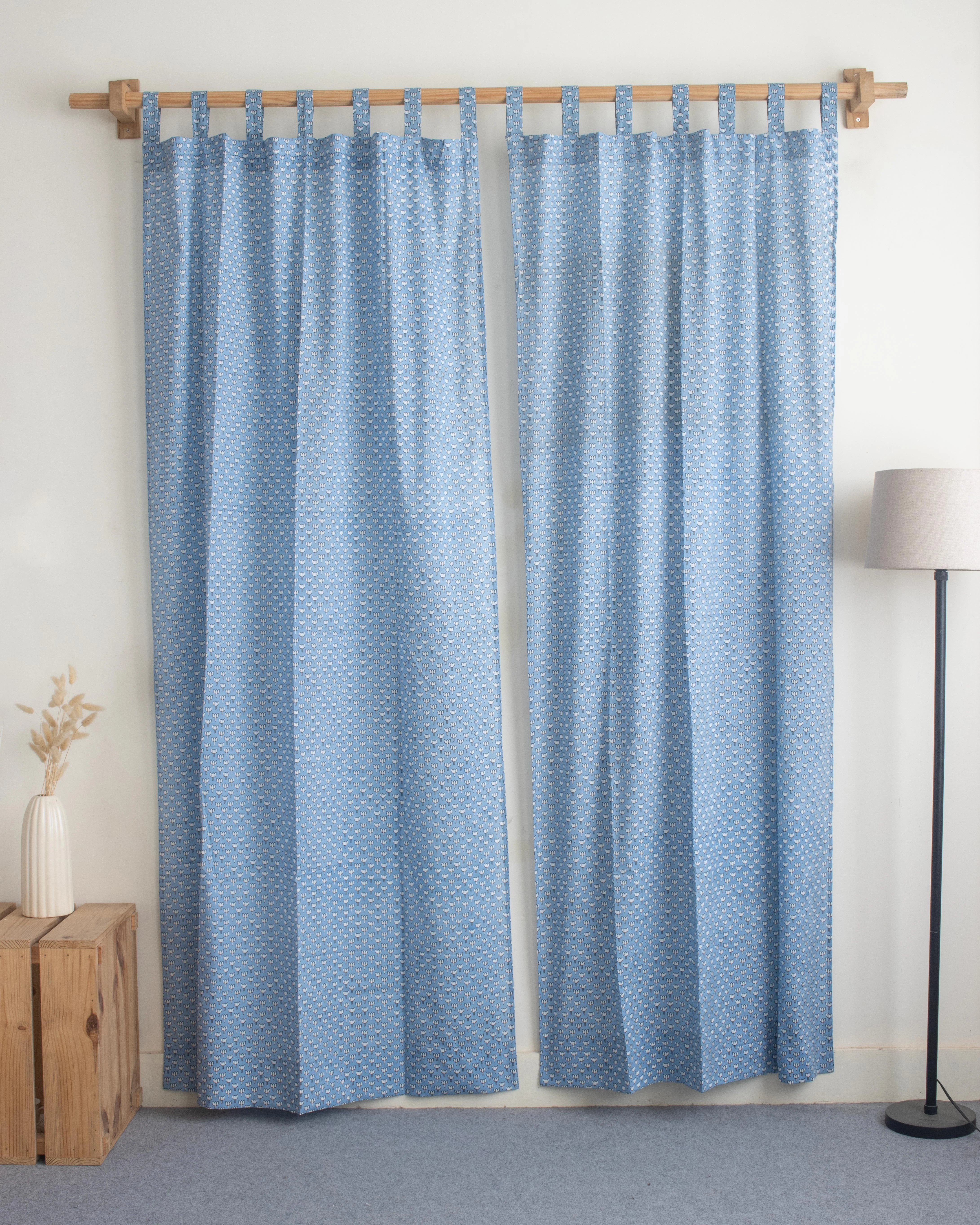 Jaipur Block Printed Cotton Cafe, Home Decor Drapes Curtains - Image 2