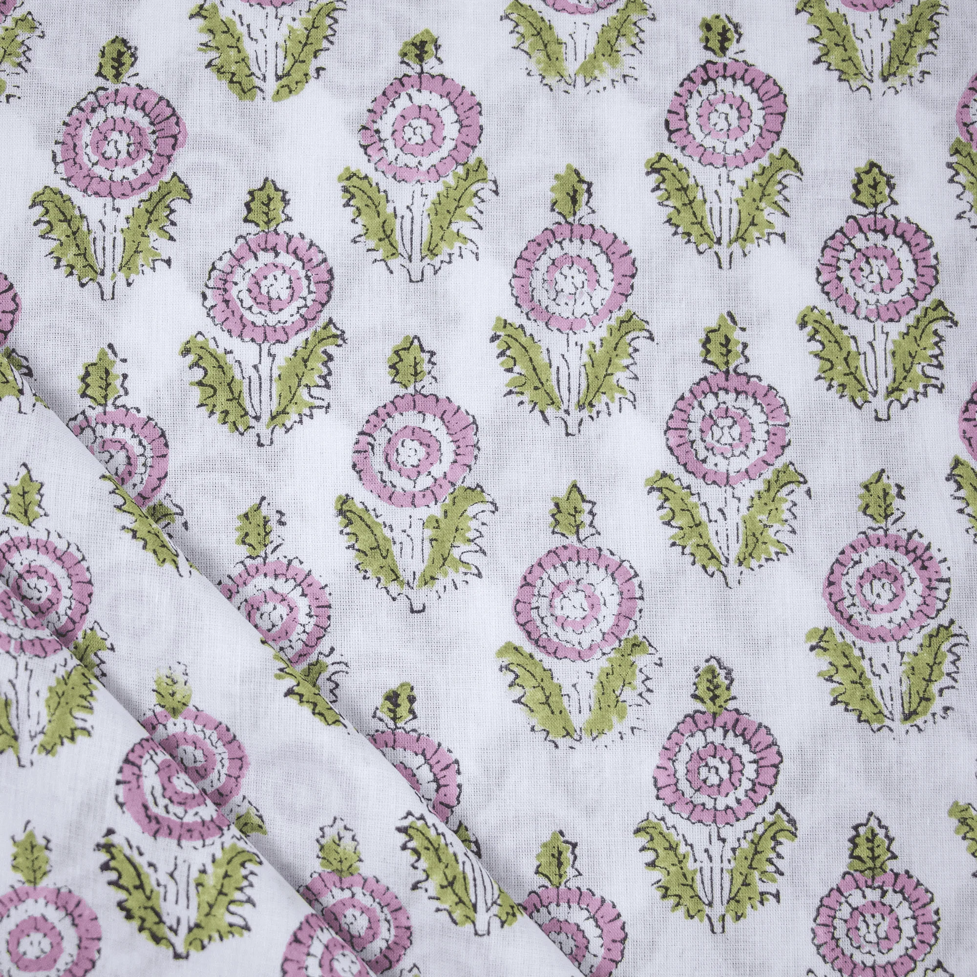 Hand Block Print Cotton Fabric For Summer