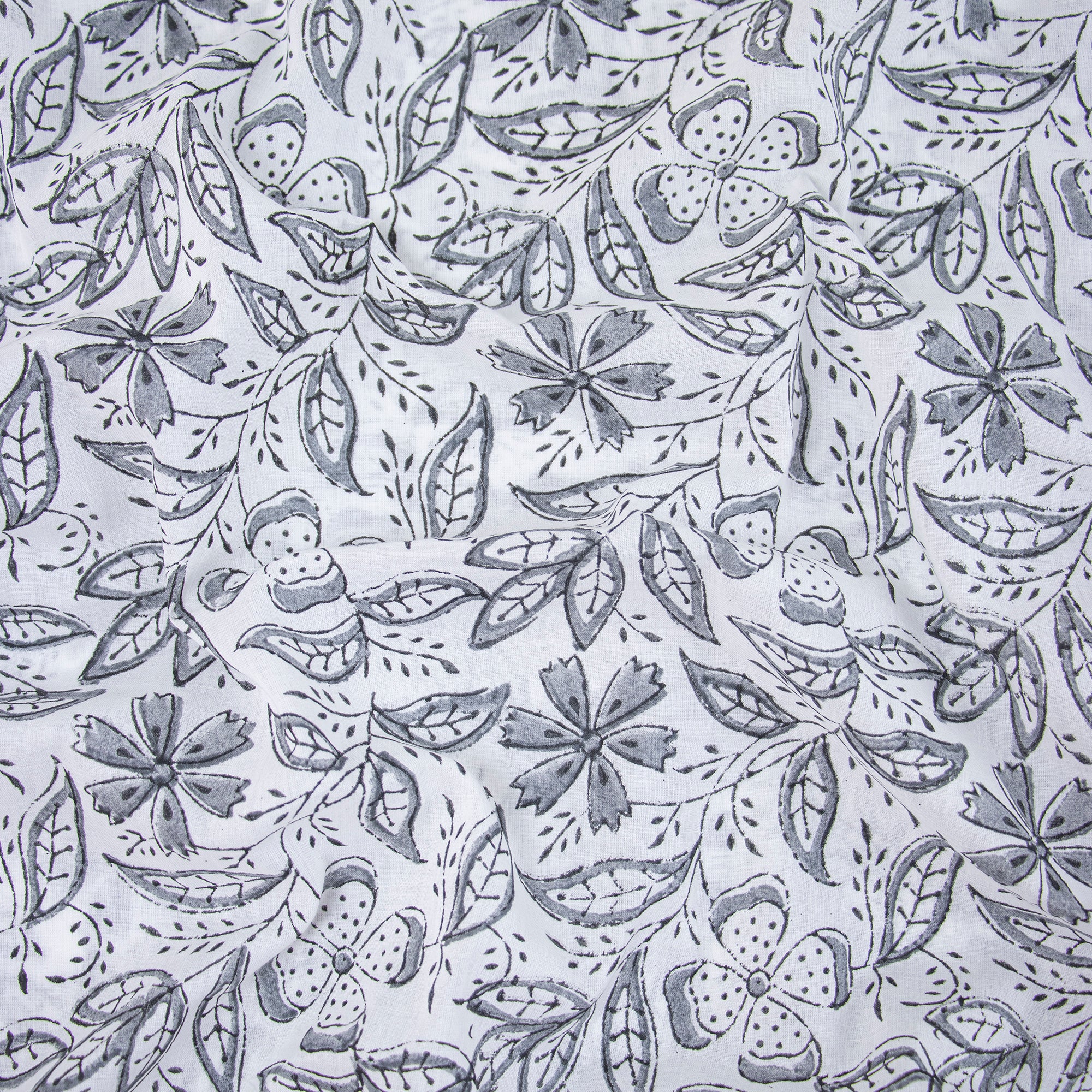 Soft Handmade Block Print Floral Cotton Indian Fabrics