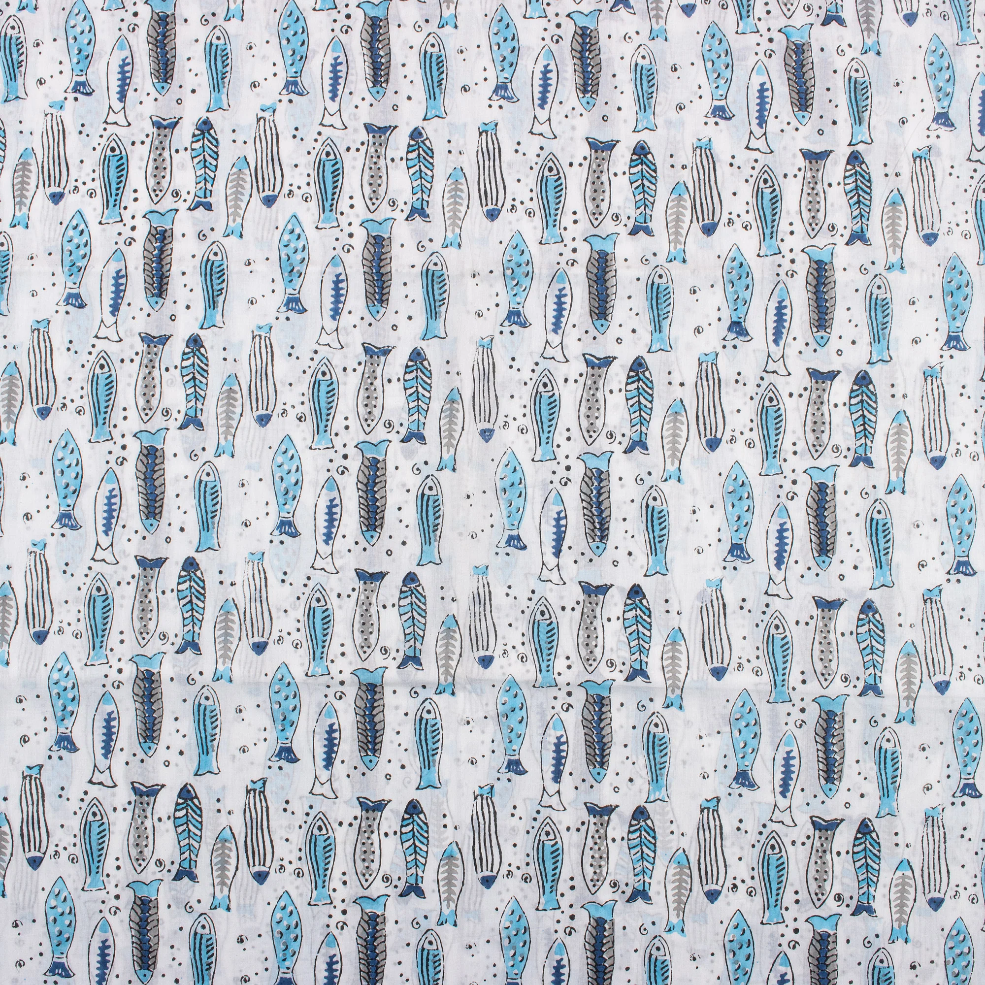 Jaipur Prints Fish Design Soft Cotton Fabric - Image 4
