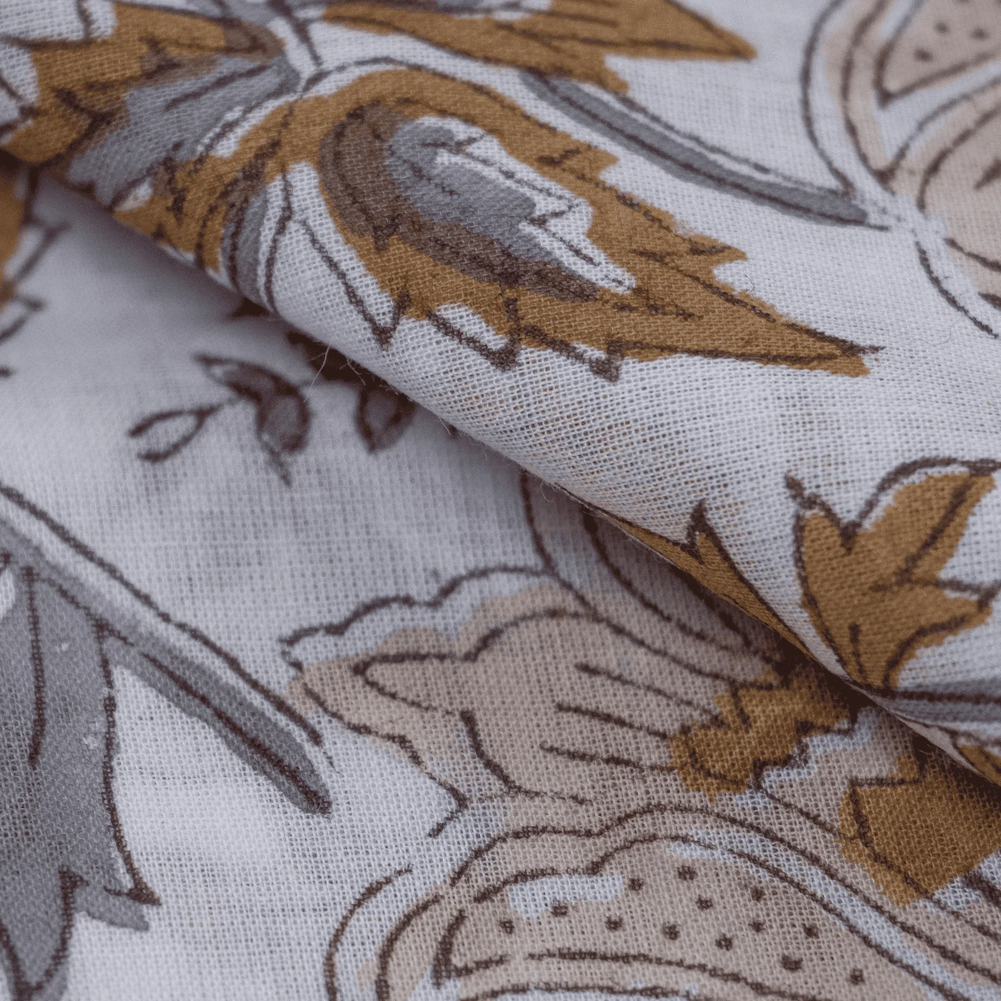 Modern Floral Indian Block Print Pure Cotton Fabric for Dress - Image 2