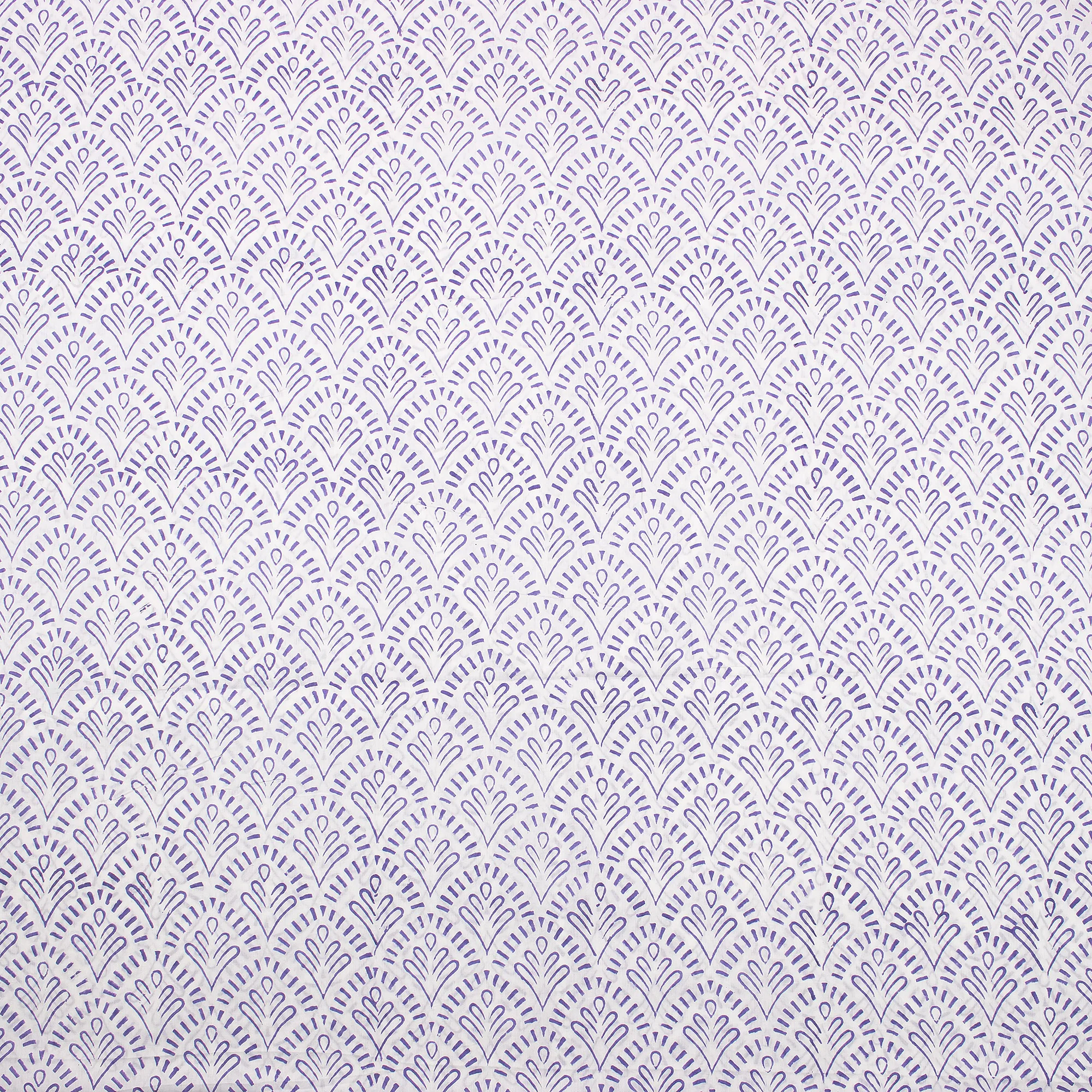 Jaipuri Hand Block Purple Printed Cotton Fabric - Image 4
