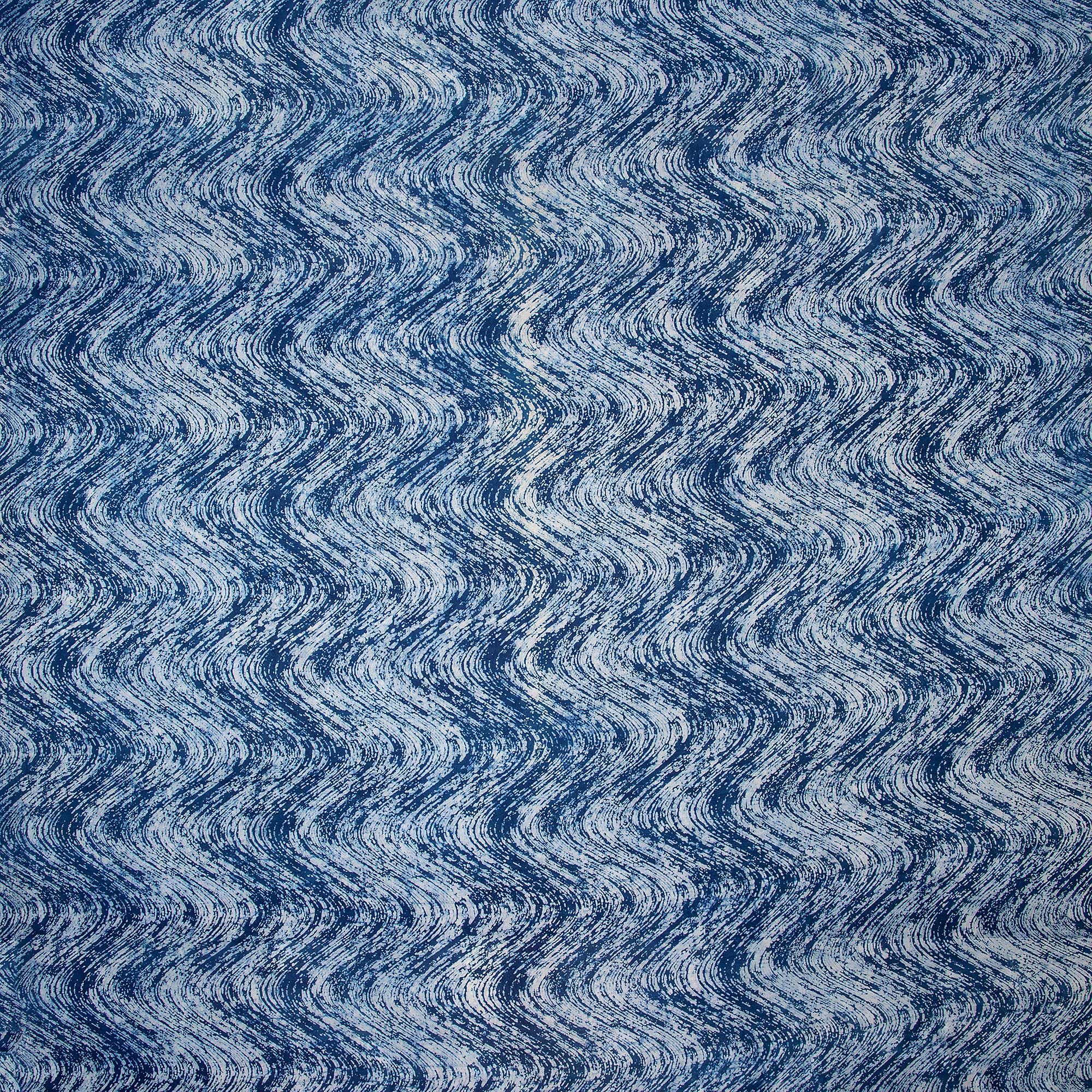 Jaipuri Indigo Blue Hand Dyed Pure Cotton Summer Dress Fabric - Image 3