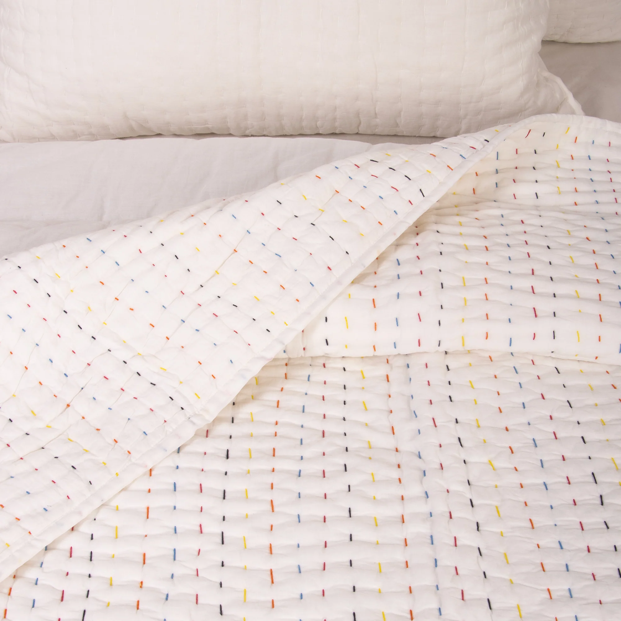Kantha Quilt Hand Stitched Cotton Blankets - Image 2