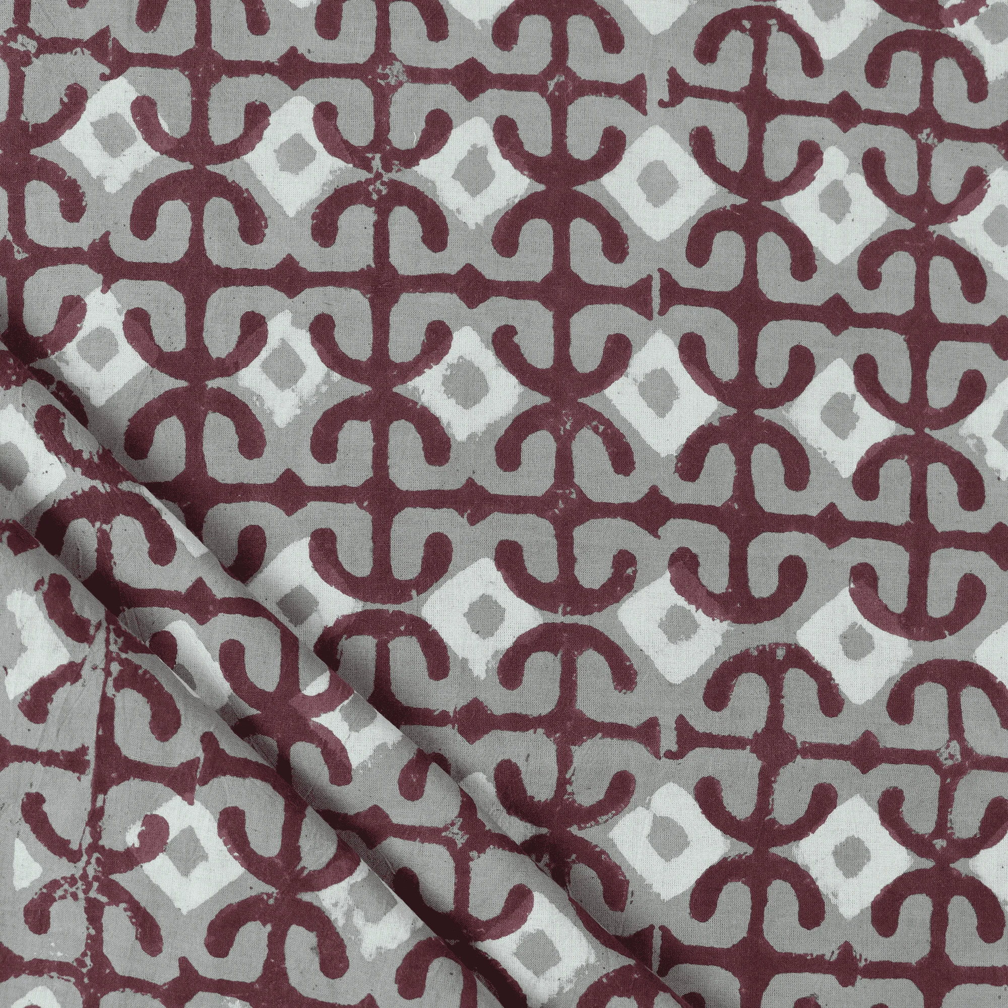 Geometrical Block Print Kashish Pure Cotton Fabric for Home Curtains - Image 2