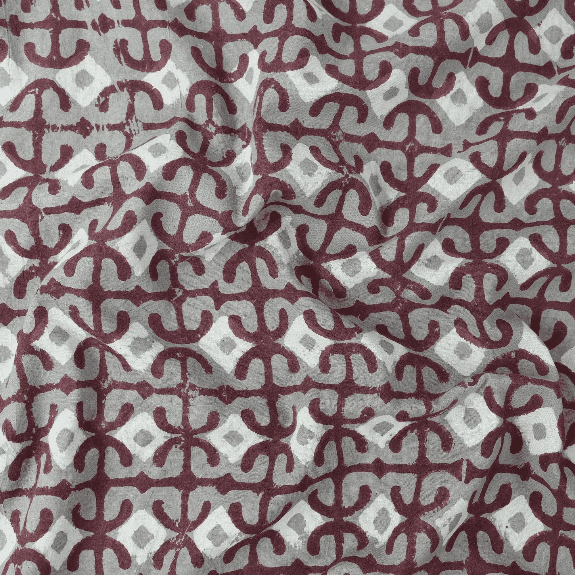 Geometrical Block Print Kashish Pure Cotton Fabric for Home Curtains - Image 4