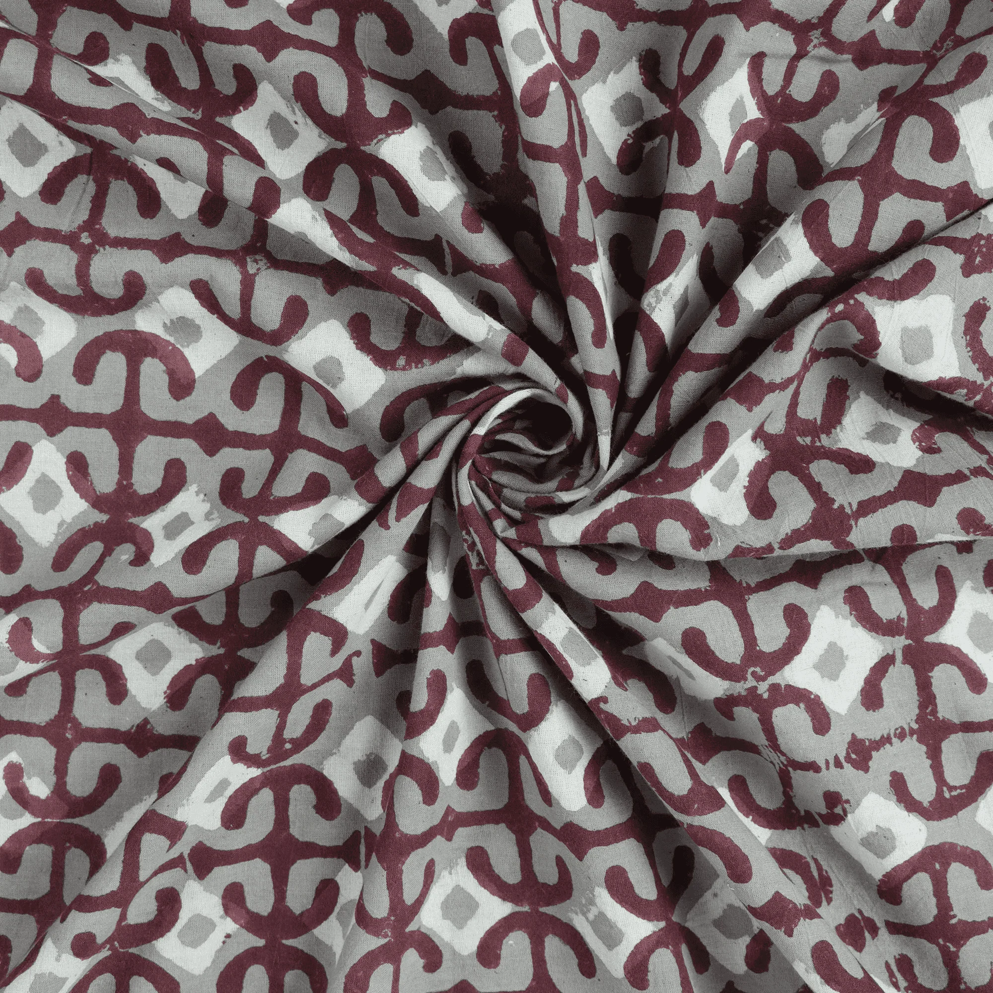 Geometrical Block Print Kashish Pure Cotton Fabric for Home Curtains - Image 5