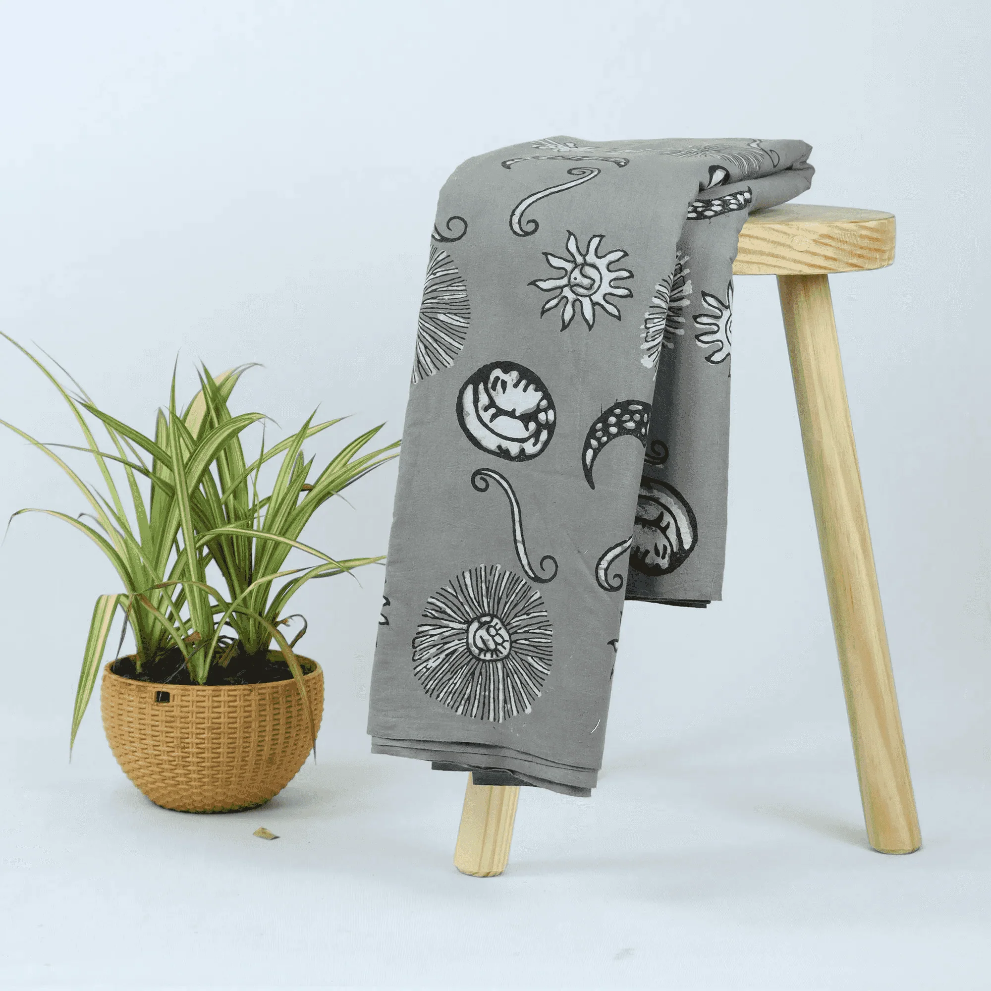 Traditional Handmade Indian Light weighted Pure Cotton Kashish Summer Dress Fabric - Image 2