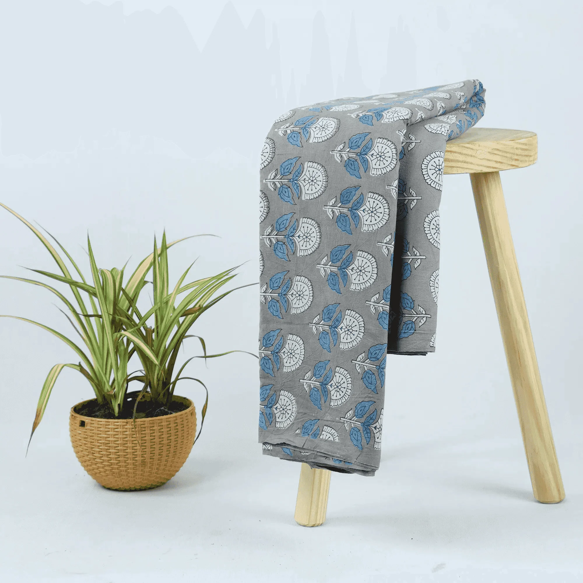 Exclusive Kashish Floral Hand Block Printed Cotton Fabric by Yard - Image 2