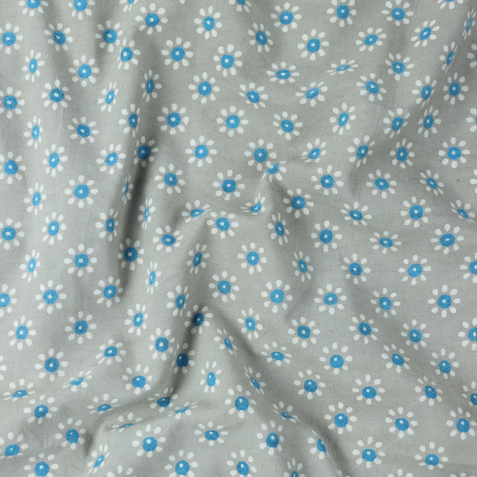 Kashish Floral Hand Block Printed Cotton Fabric - Image 4