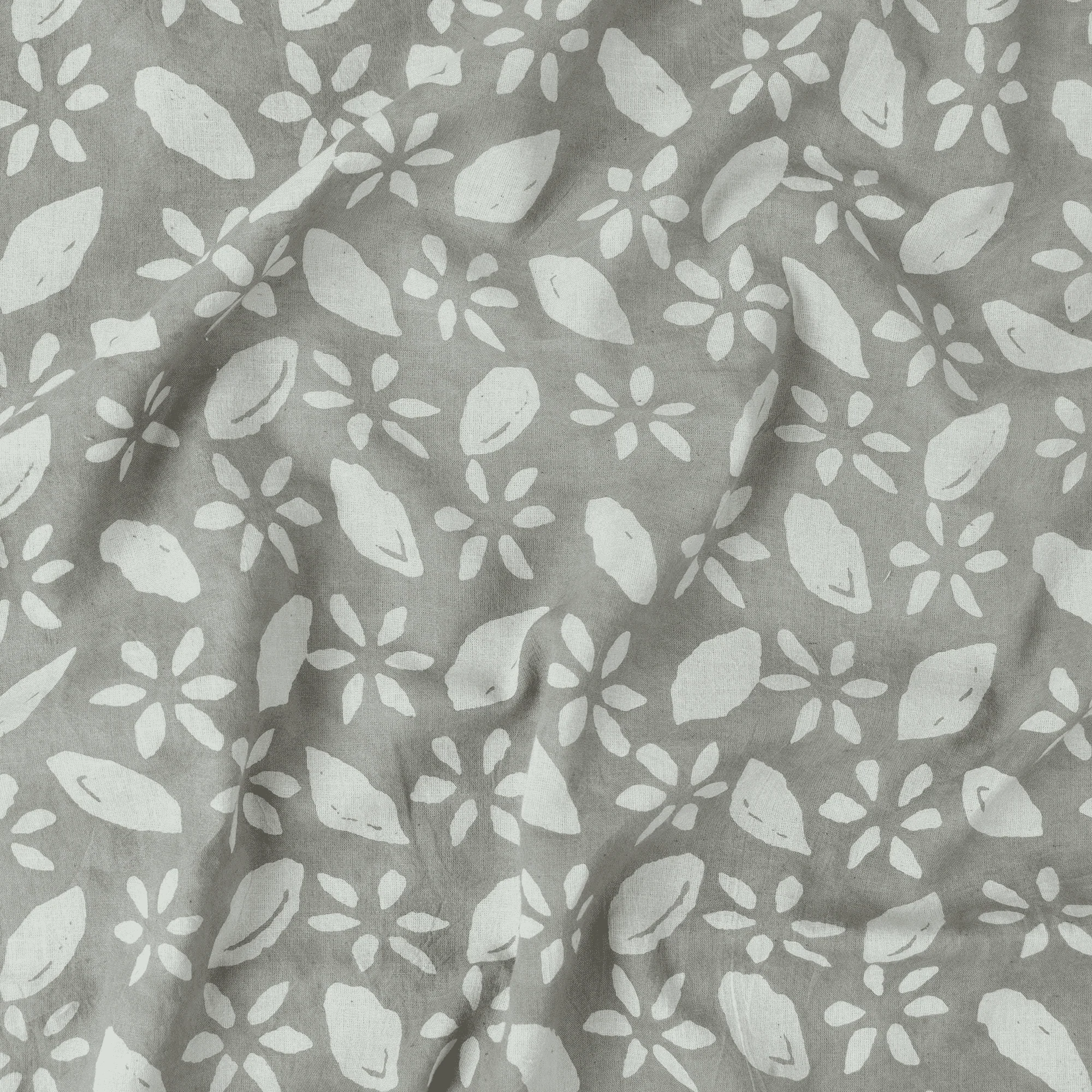 Floral Handcrafted Indian Pure Cotton Kashish Running Fabric - Image 4