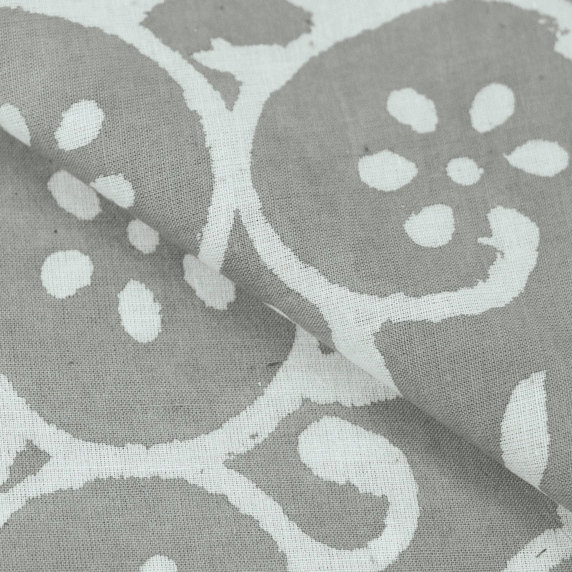 Stunning Floral Print Indian Hand Printed Pure Cotton Fabric by Yard - Image 3