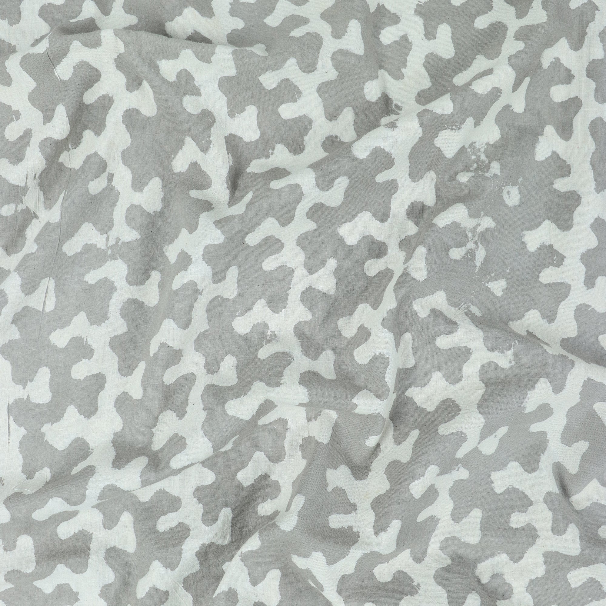 Kashish Gray Cotton Hand Block Print Fabric - Image 4