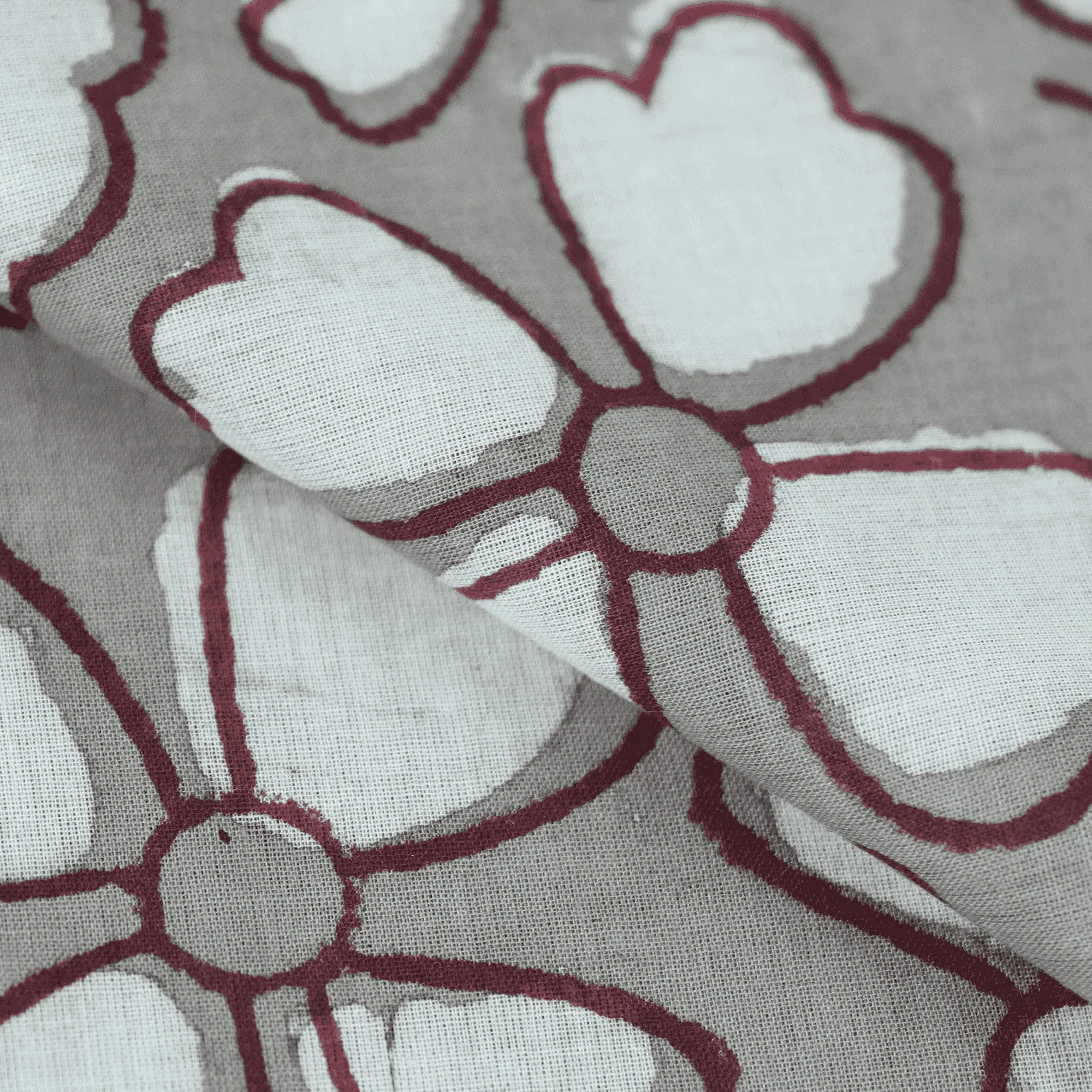 Stunning Indian Hand Block Printed Pure Cotton Floral Kashish Woven Fabric - Image 3