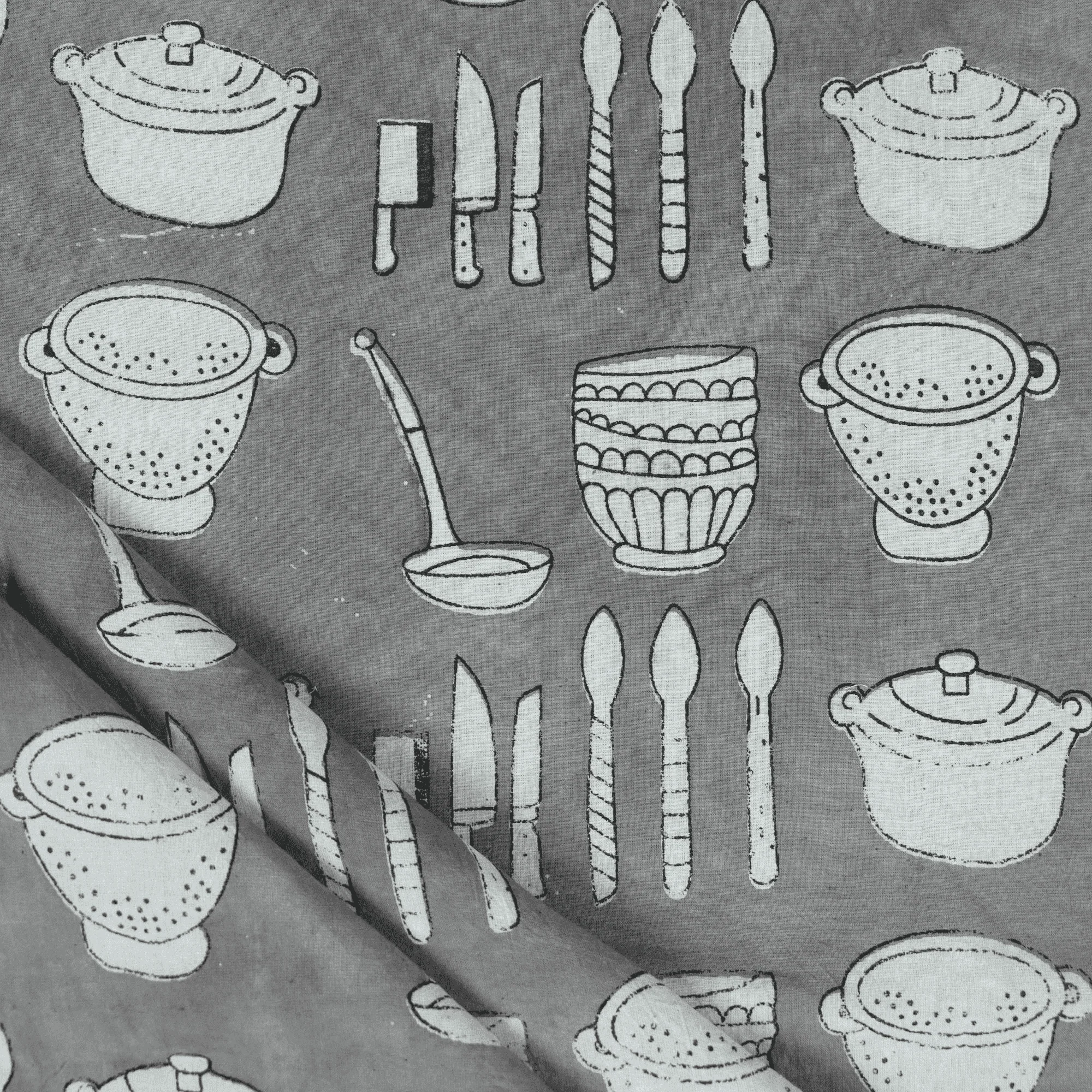 Light weighted Hand Blocked Indian Pure Cotton Kashish Print Textile Fabric - Image 4