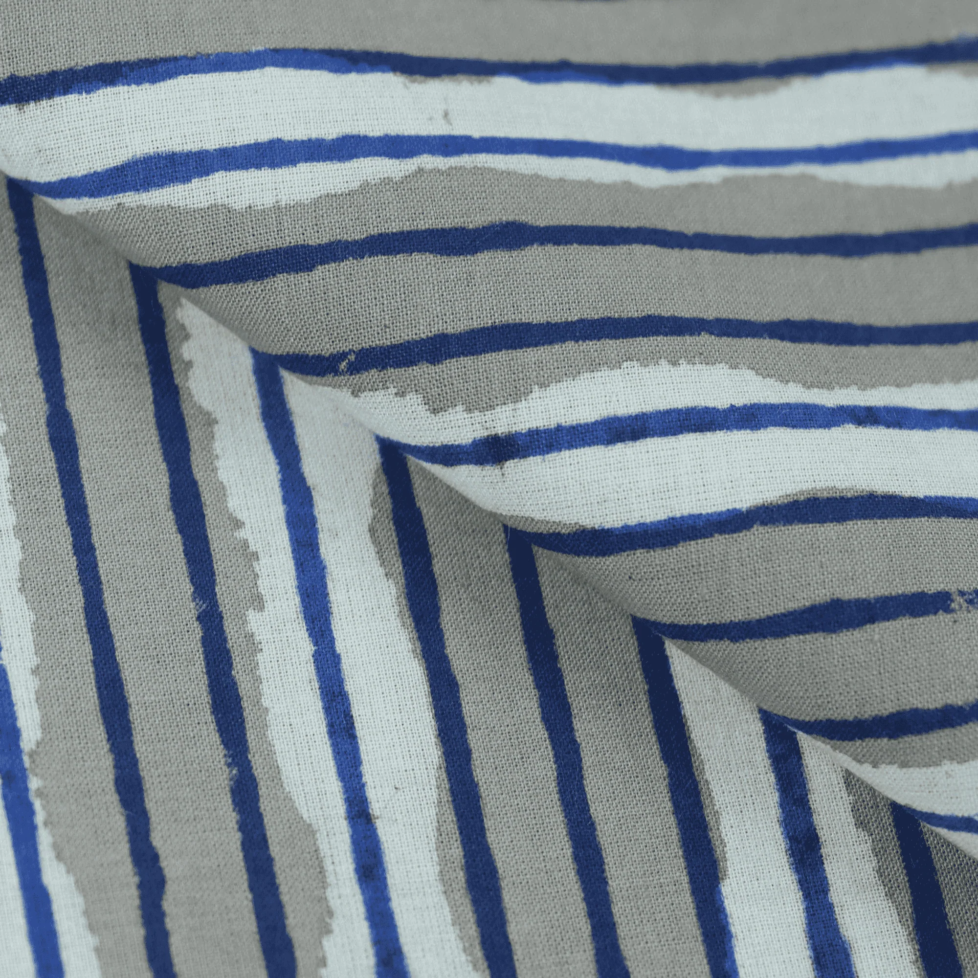 Classic Multi Color Handmade Striped Kashish Pure Cotton Block Print Fabric for Napkin Fabric - Image 3
