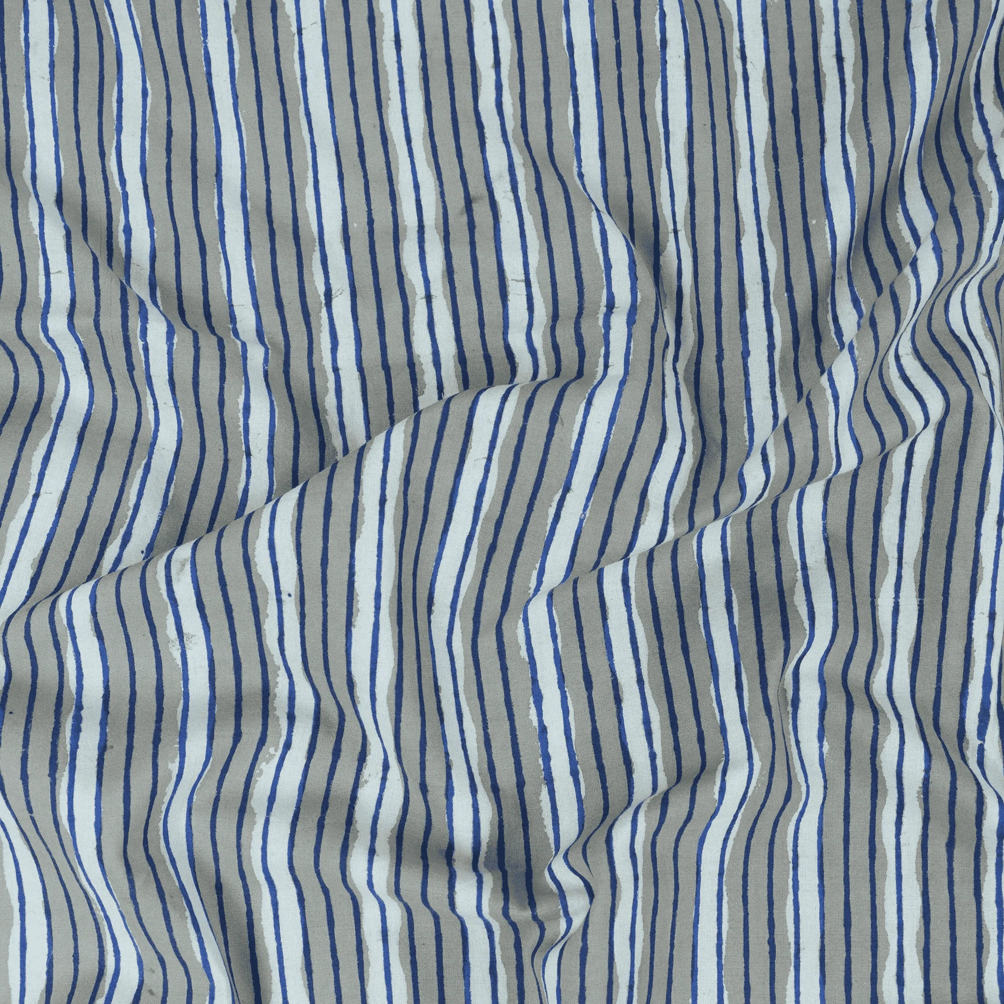 Classic Multi Color Handmade Striped Kashish Pure Cotton Block Print Fabric for Napkin Fabric - Image 4