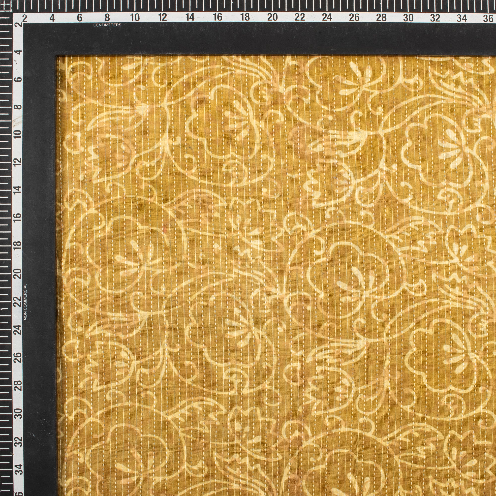 Dabu Floral Hand Printed Kantha Fabric - Image 3