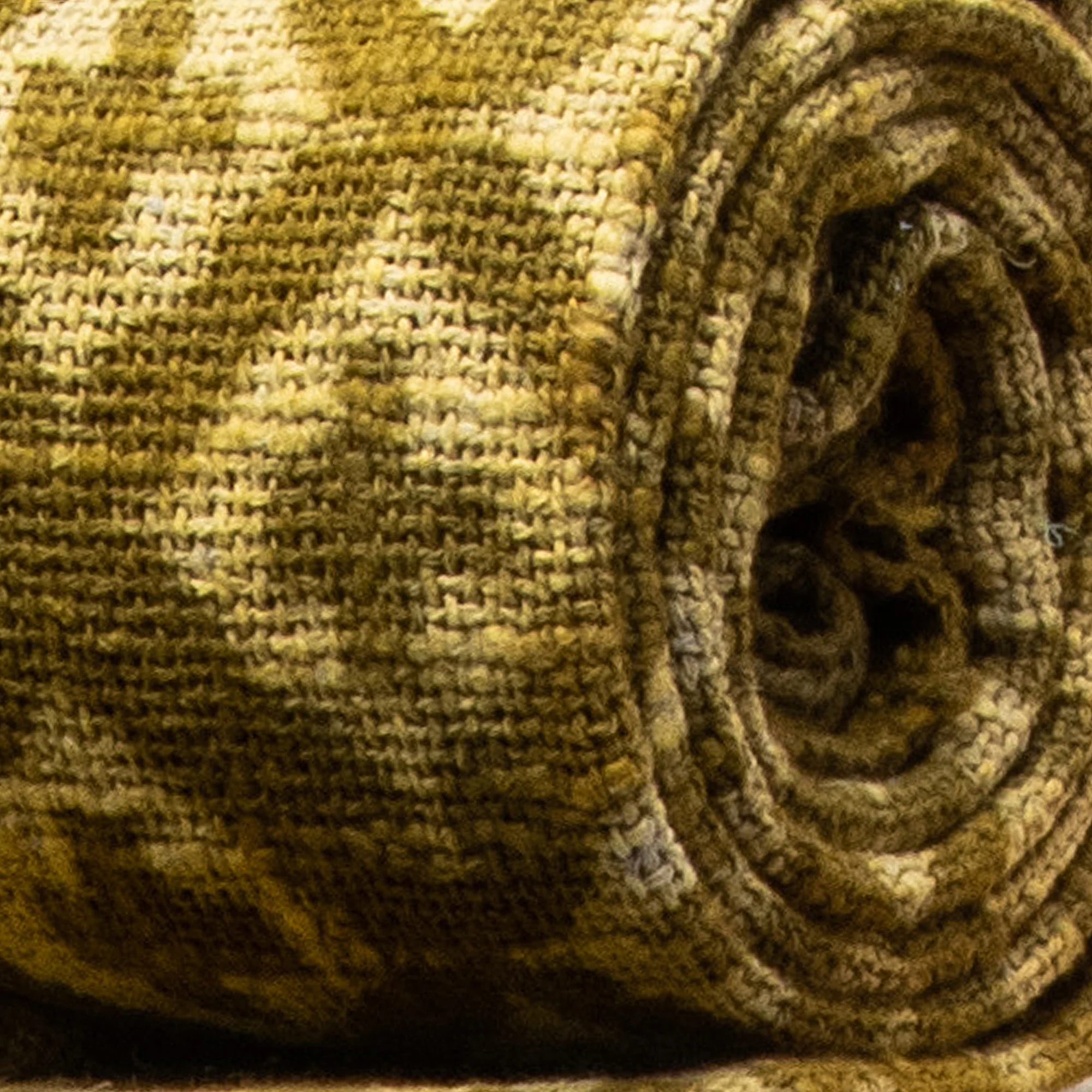 Organic Handmade Block Printed Cotton Yellow Throw Blanket for Bedroom - Image 3