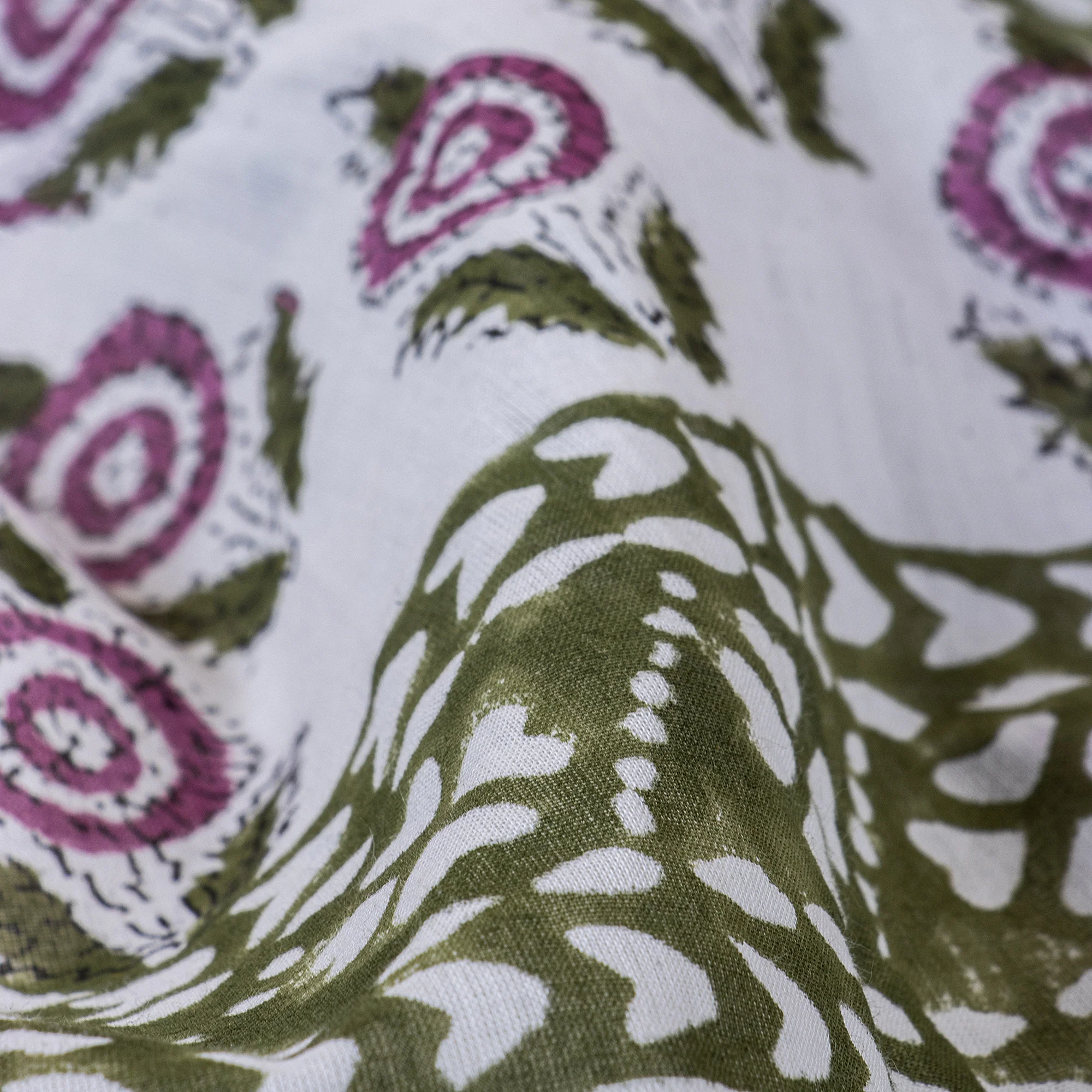 Indian Floral Handmade Block Printed Women's Cotton Scarves - Image 4
