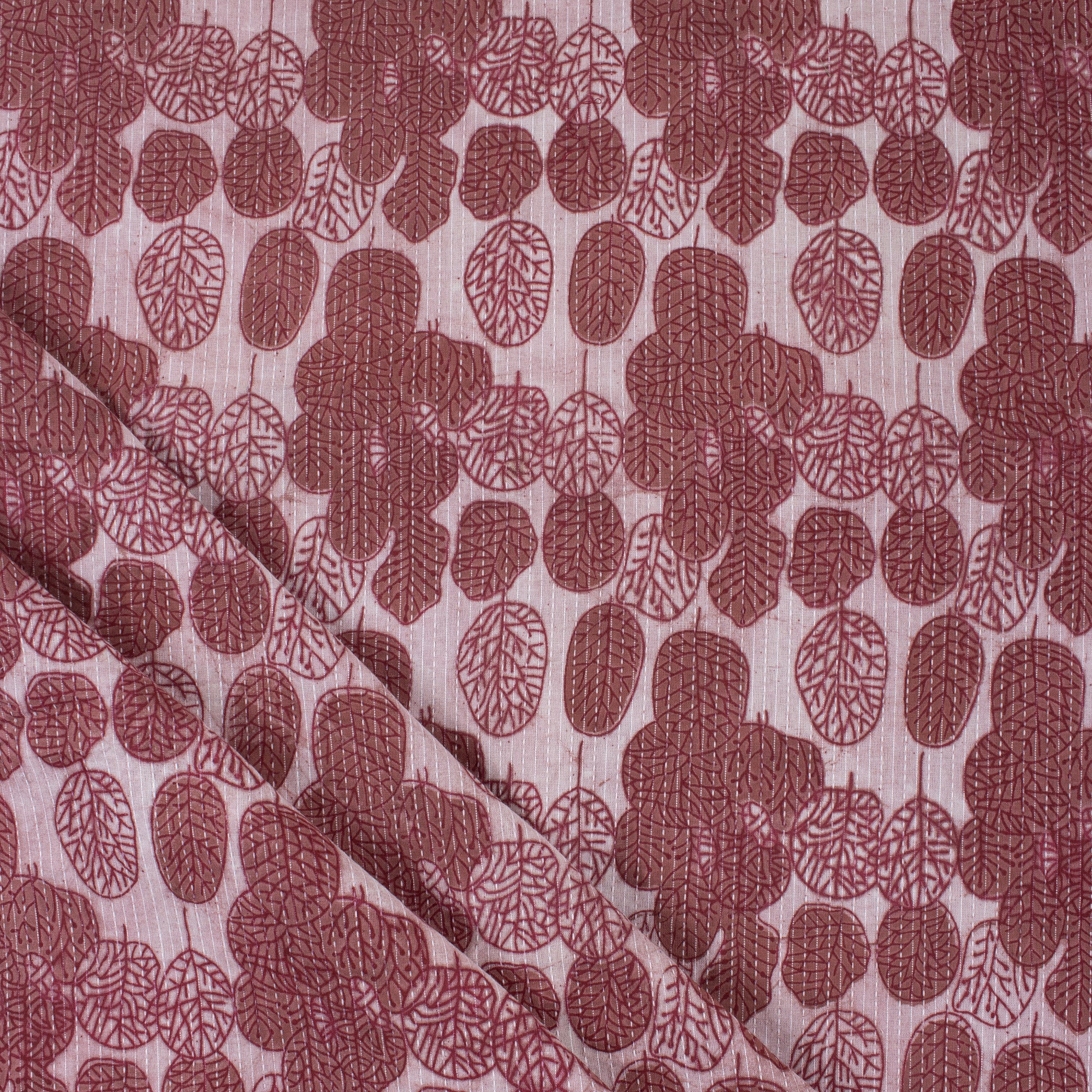 Handblocked Eco Friendly Cotton Kantha Fabric Yard