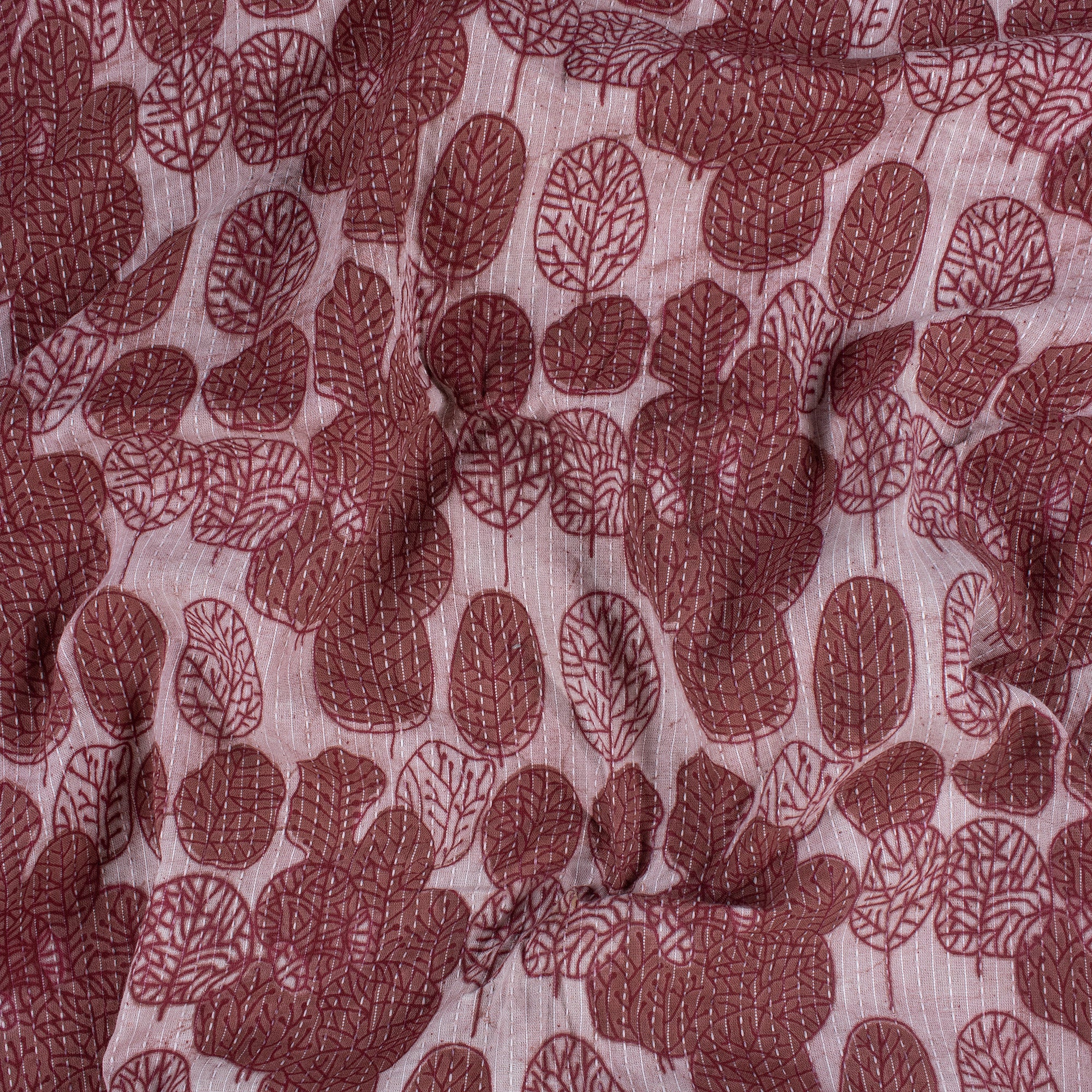 Handblocked Eco Friendly Cotton Kantha Fabric Yard - Image 3