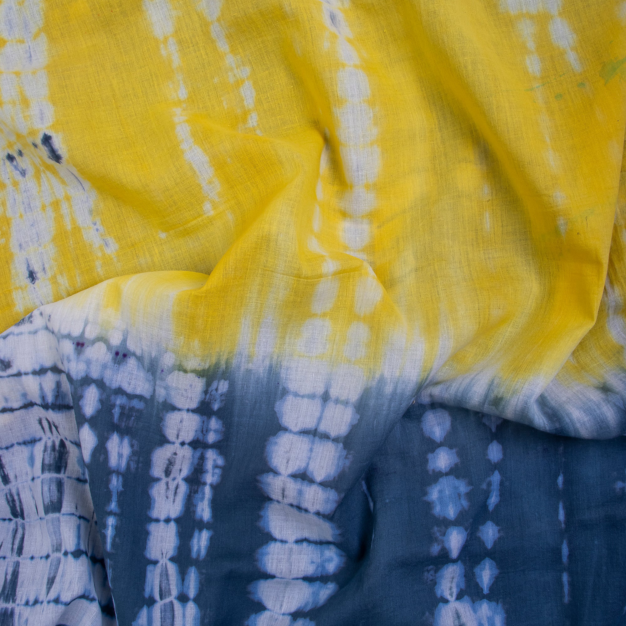 Yellow Indian Mud Resist Cotton Running Fabrics - Image 2