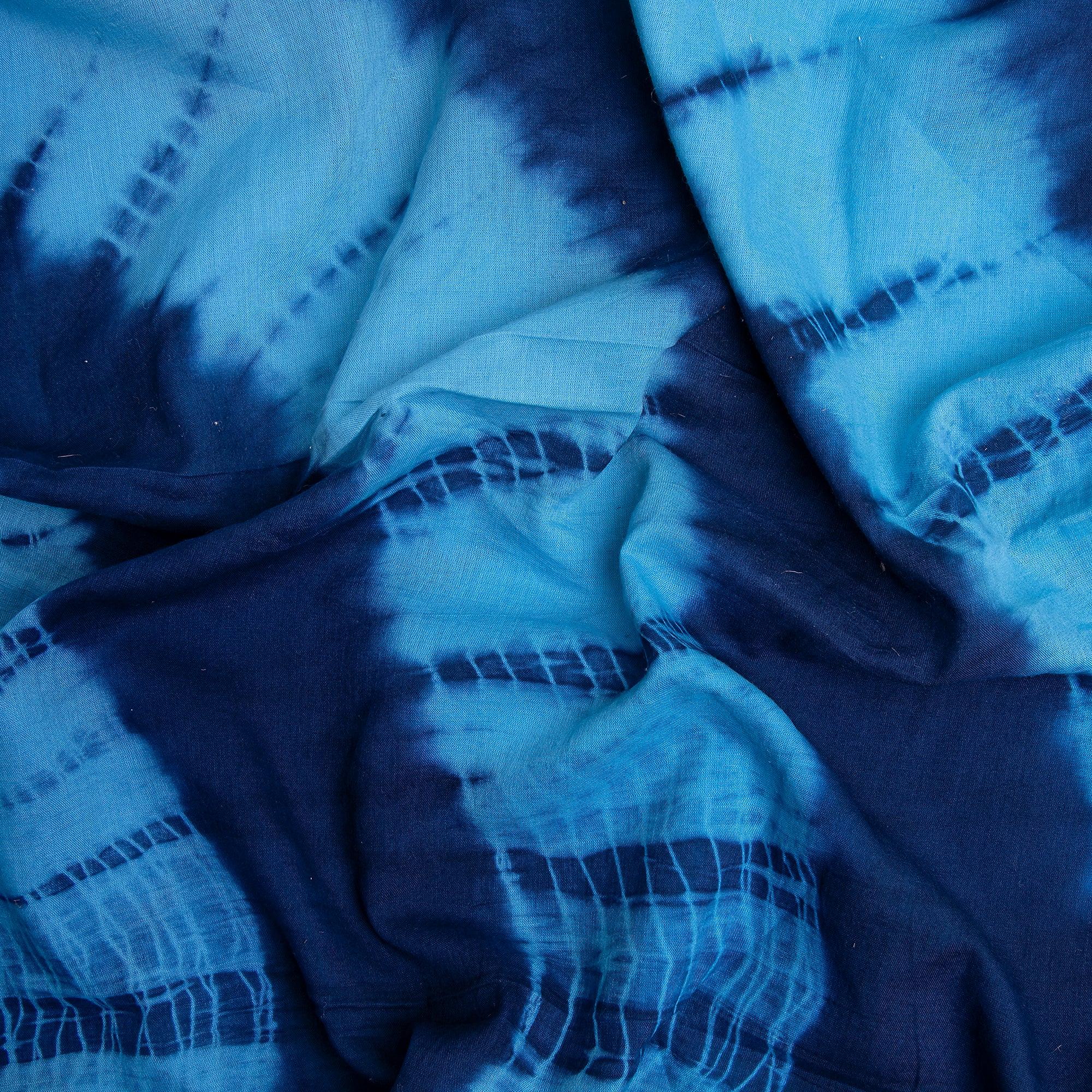 Multi Color Hand Dyed Indian Tie Dye Cotton Kaftan Fabrics - Image 2