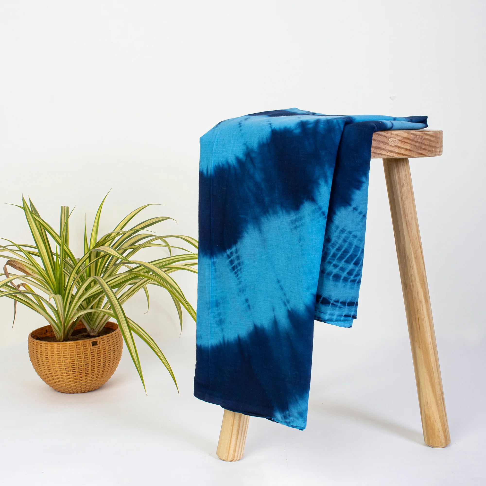 Multi Color Hand Dyed Indian Tie Dye Cotton Kaftan Fabrics - Image 5