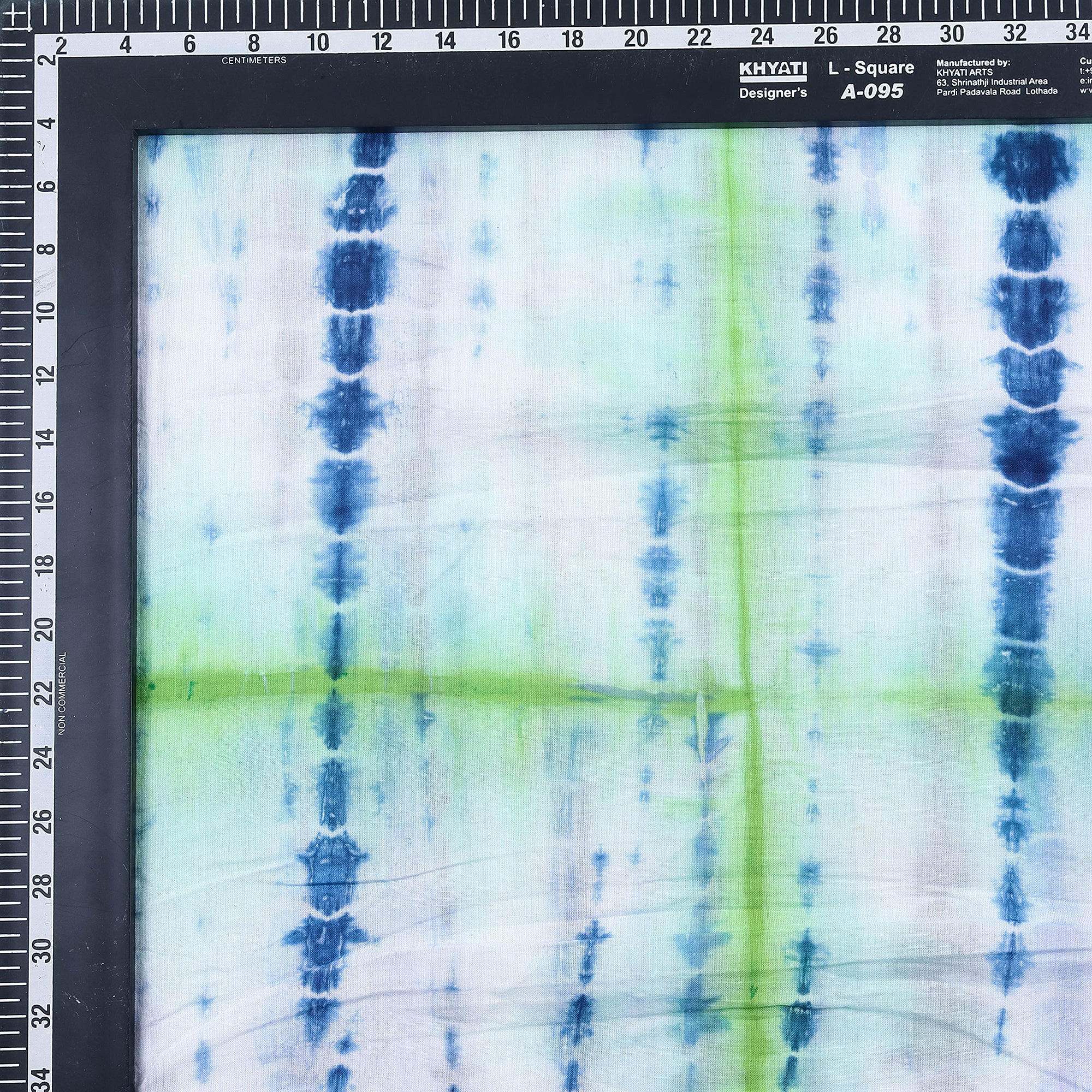 Light Green Tie and Dye Shibori Fabric - Image 3
