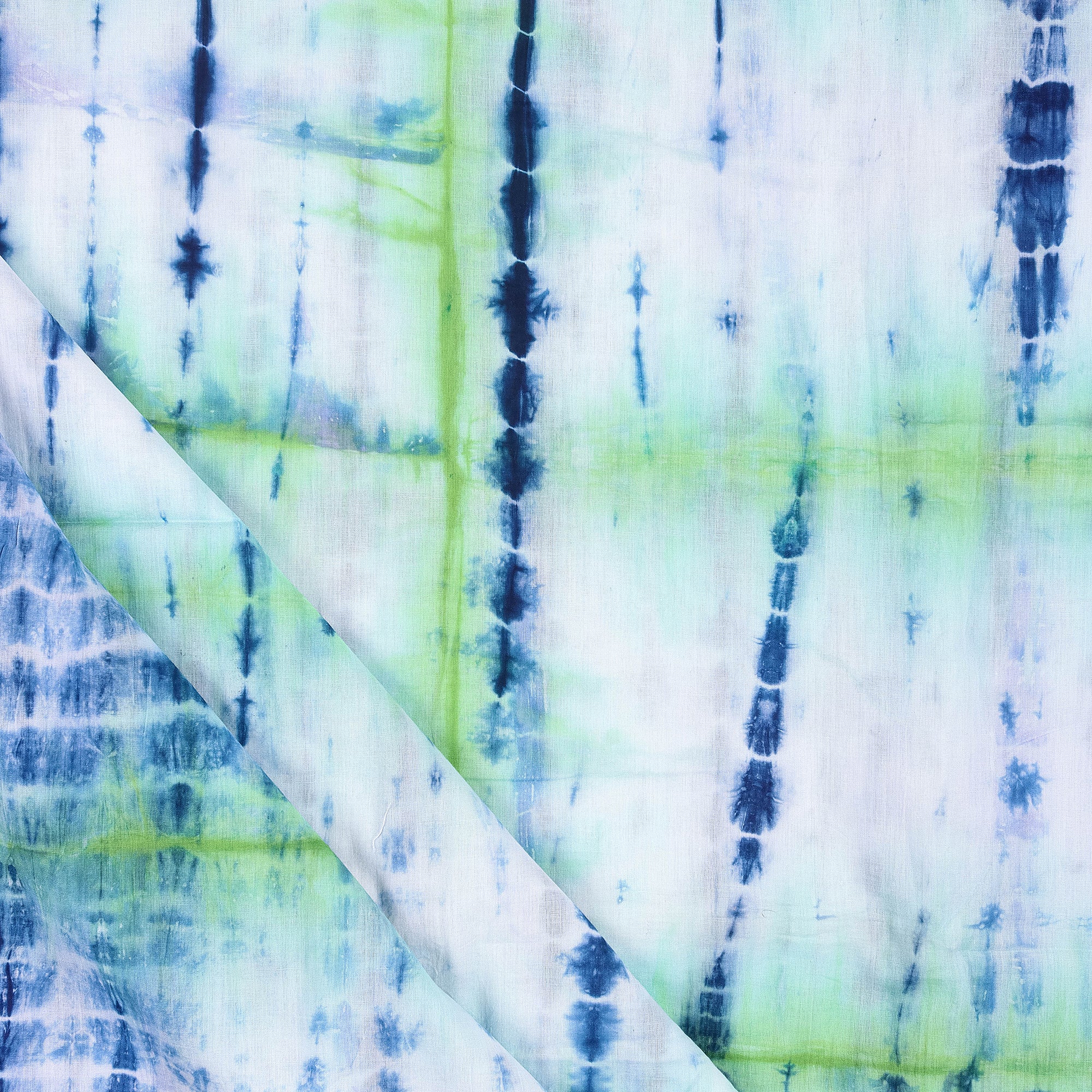 Light Green Tie and Dye Shibori Fabric - Image 4