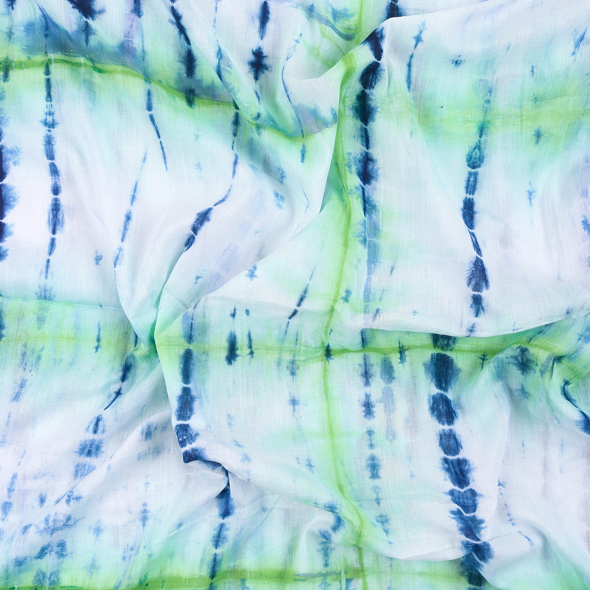 Light Green Tie and Dye Shibori Fabric - Image 6