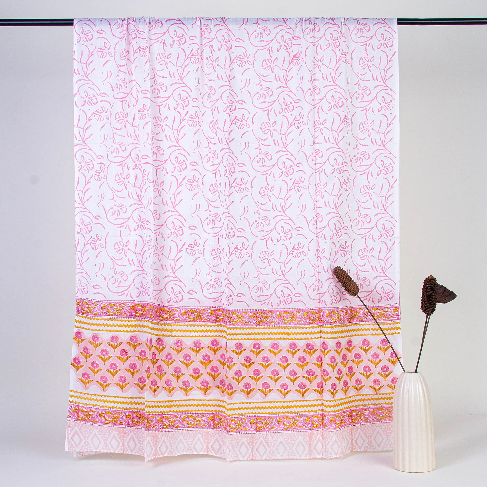 Hand Block Women salwar Suit Set Cotton Dupatta - Image 3