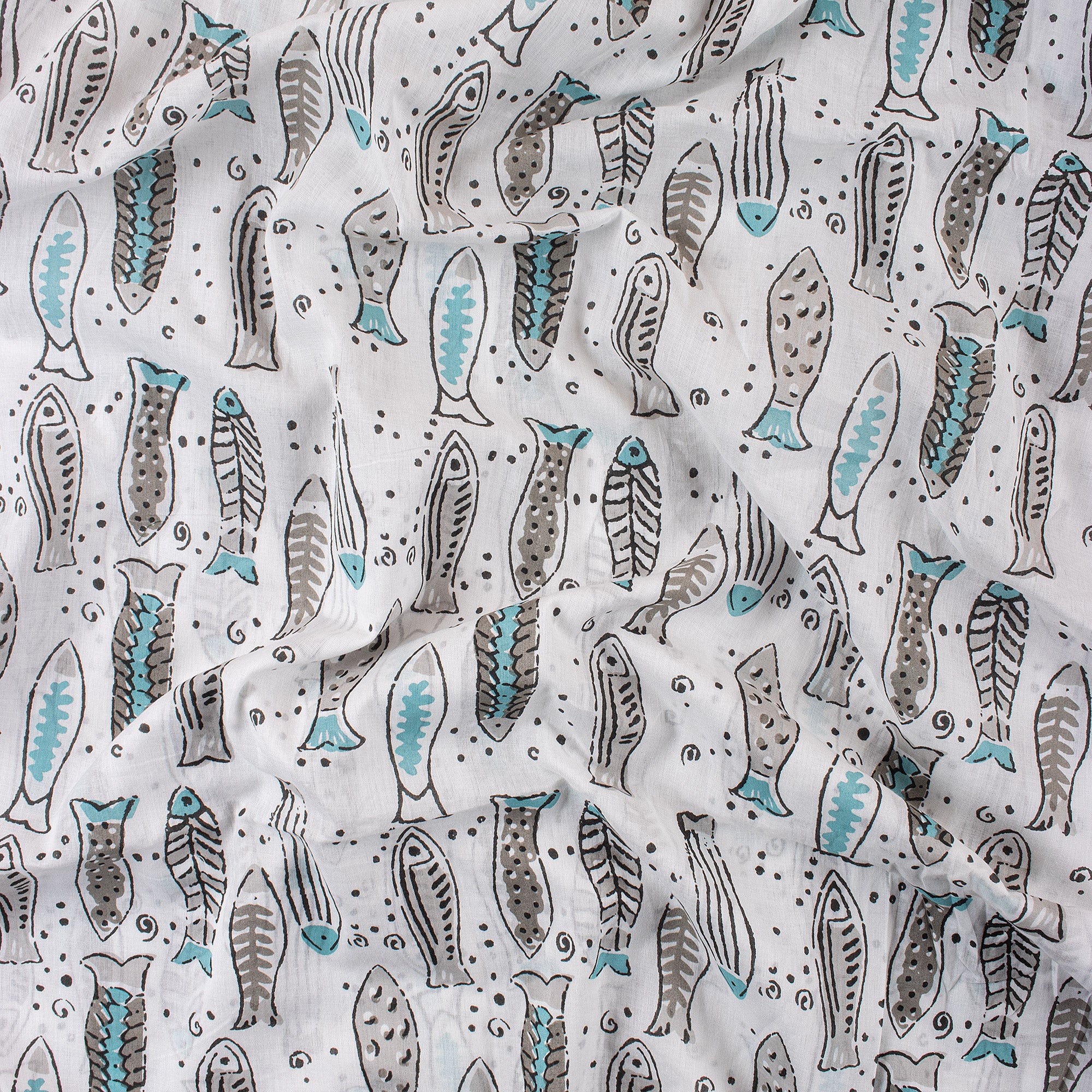 Light Weighted Hand Block Print Cloth Fabric - Image 4