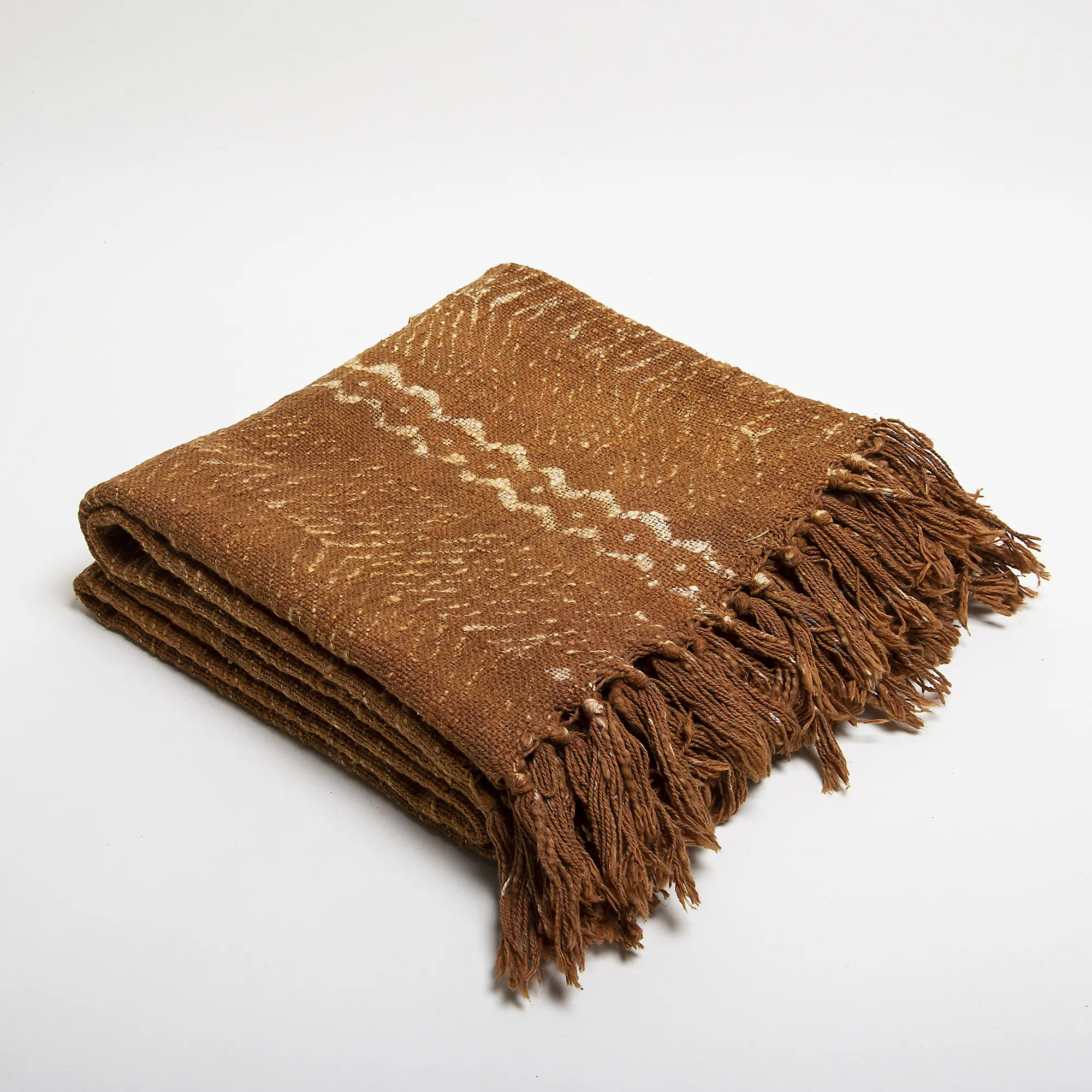 Stunning Brown Hand Block Printed Cotton Throw Blankets for Travel - Image 3