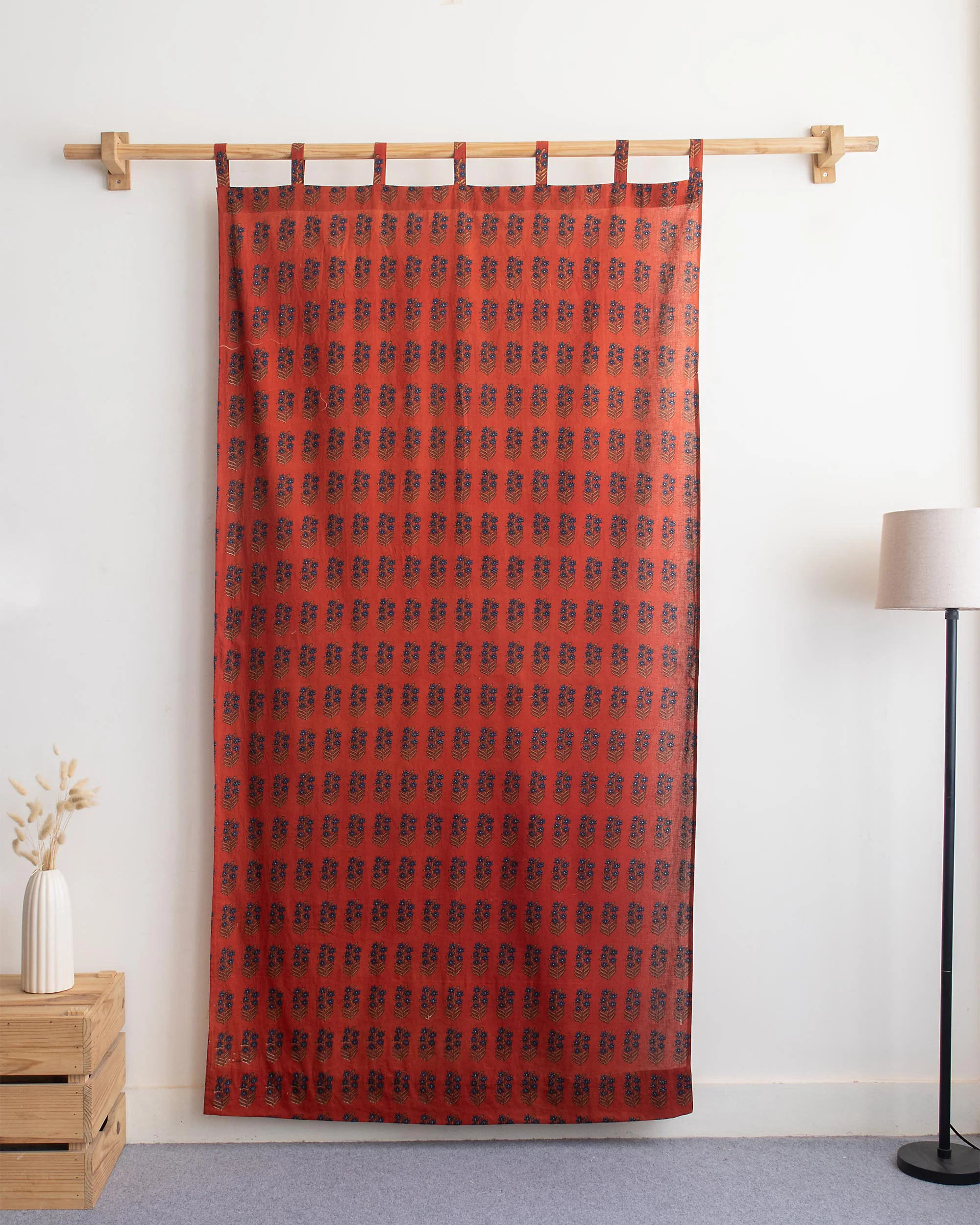 Marigold Block Printed Organic Cotton Curtains - Image 5