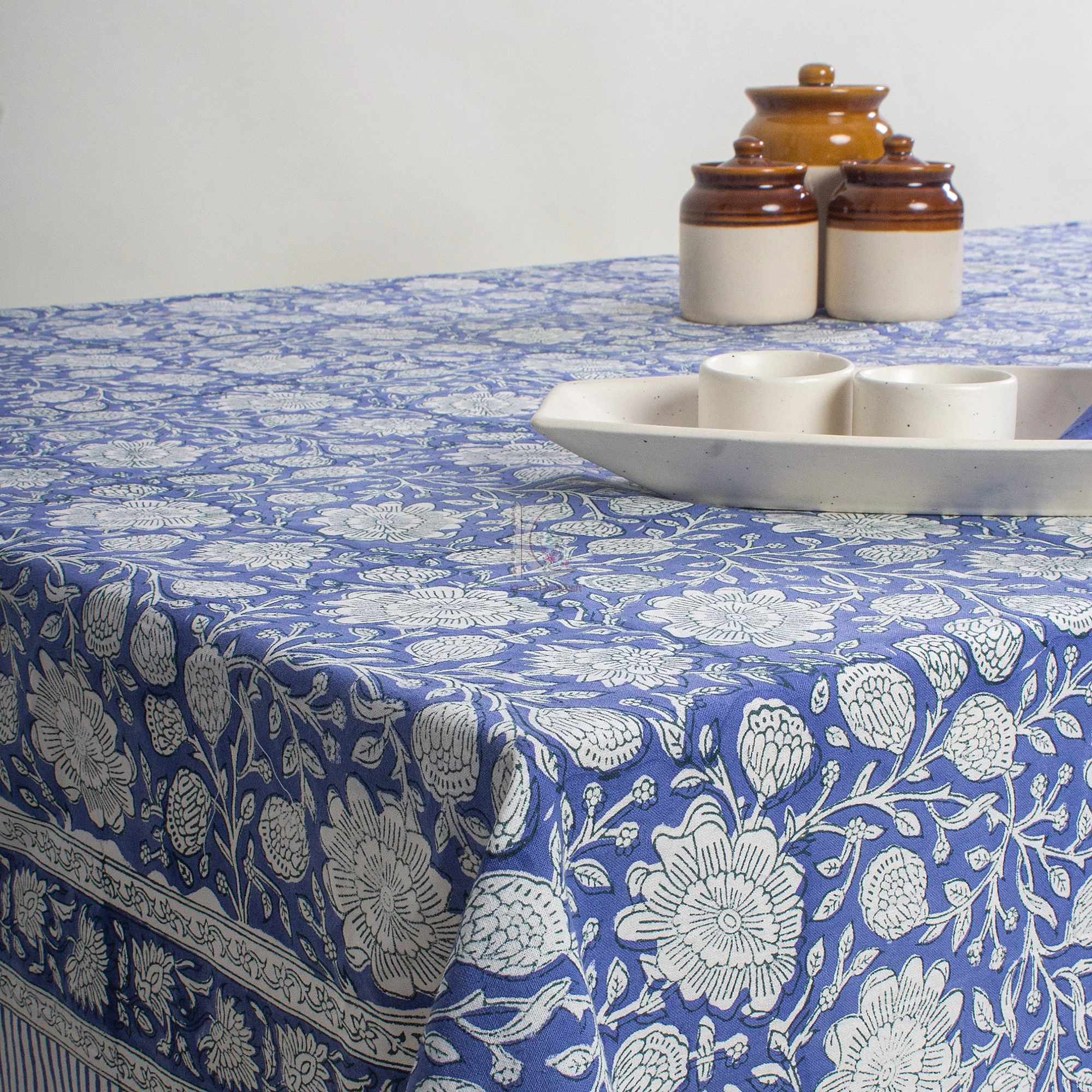 Modern Indian Handmade Block Print Table Cover Cloth - Image 5