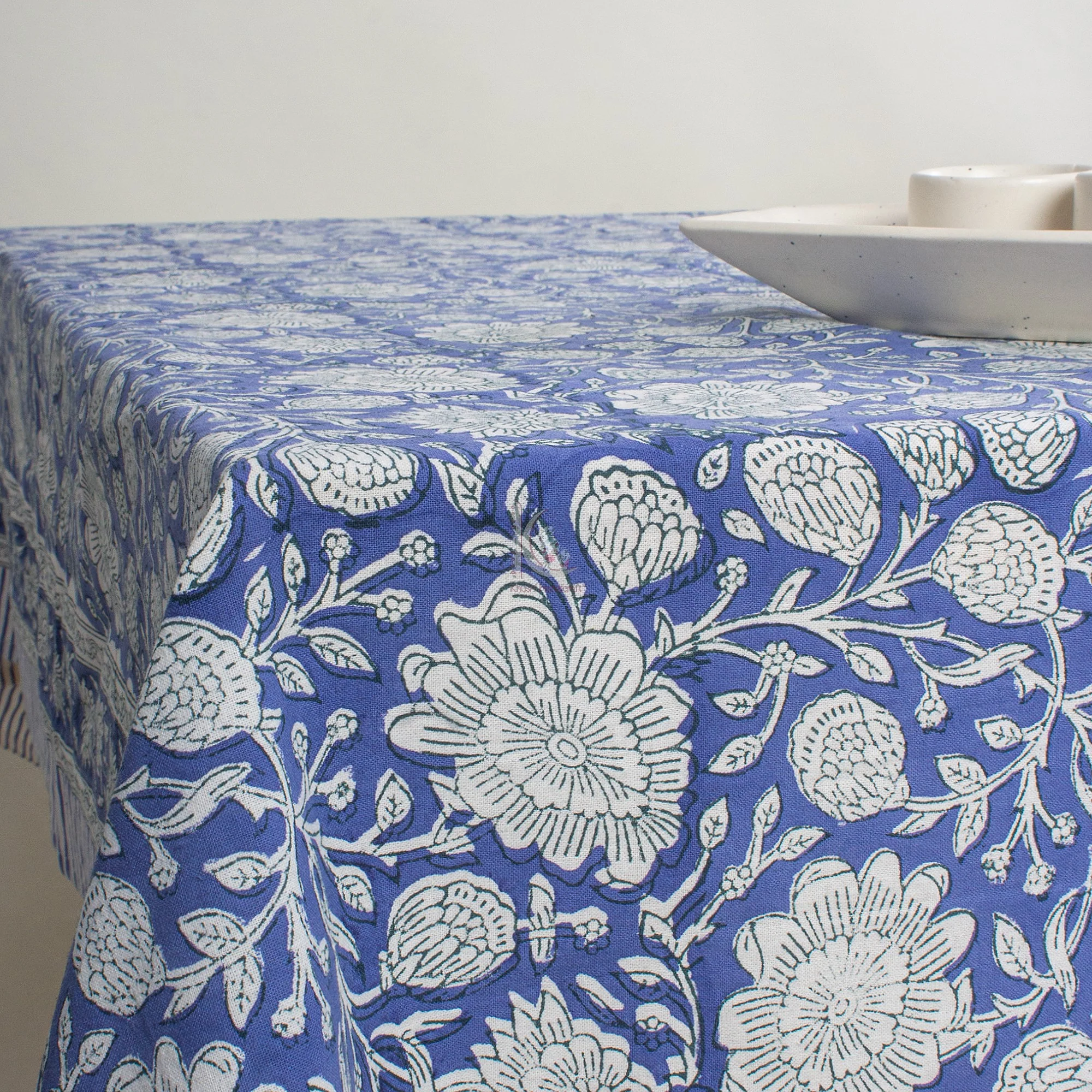 Modern Indian Handmade Block Print Table Cover Cloth - Image 6