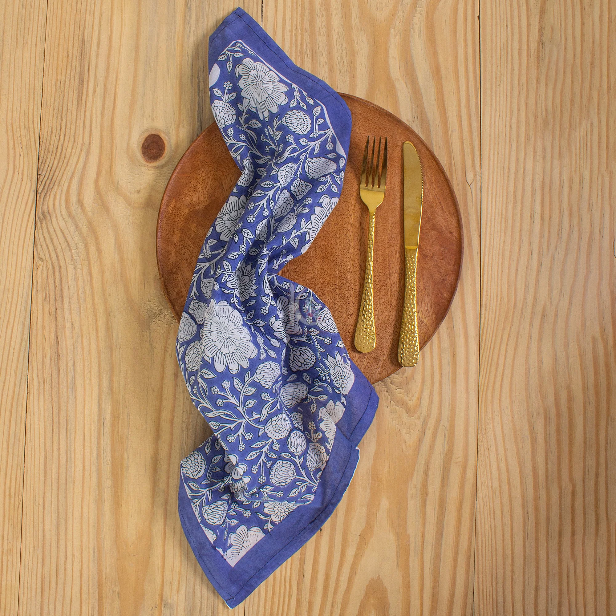 Modern Indian Handmade Block Print Table Cover Cloth - Image 7