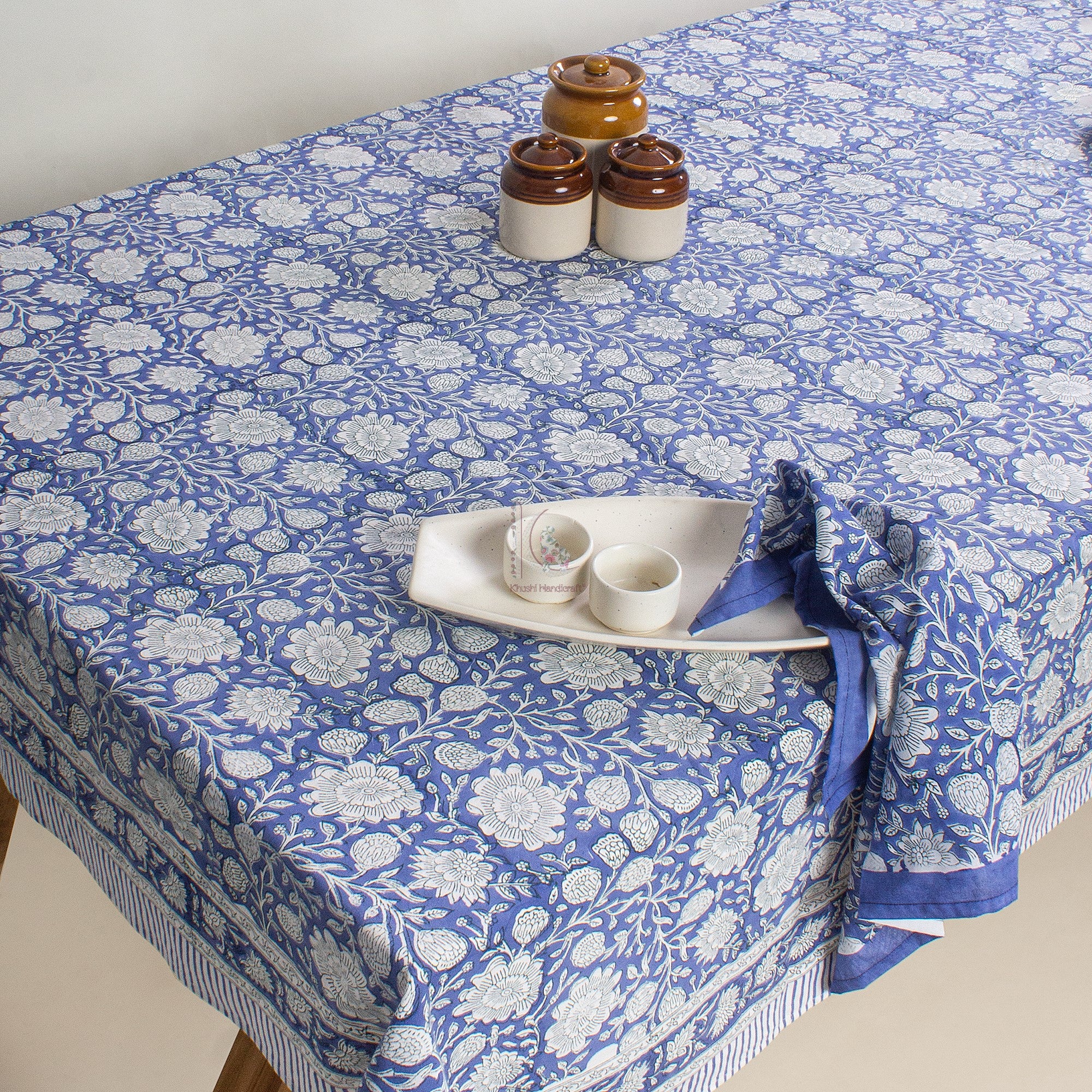 Modern Indian Handmade Block Print Table Cover Cloth - Image 9