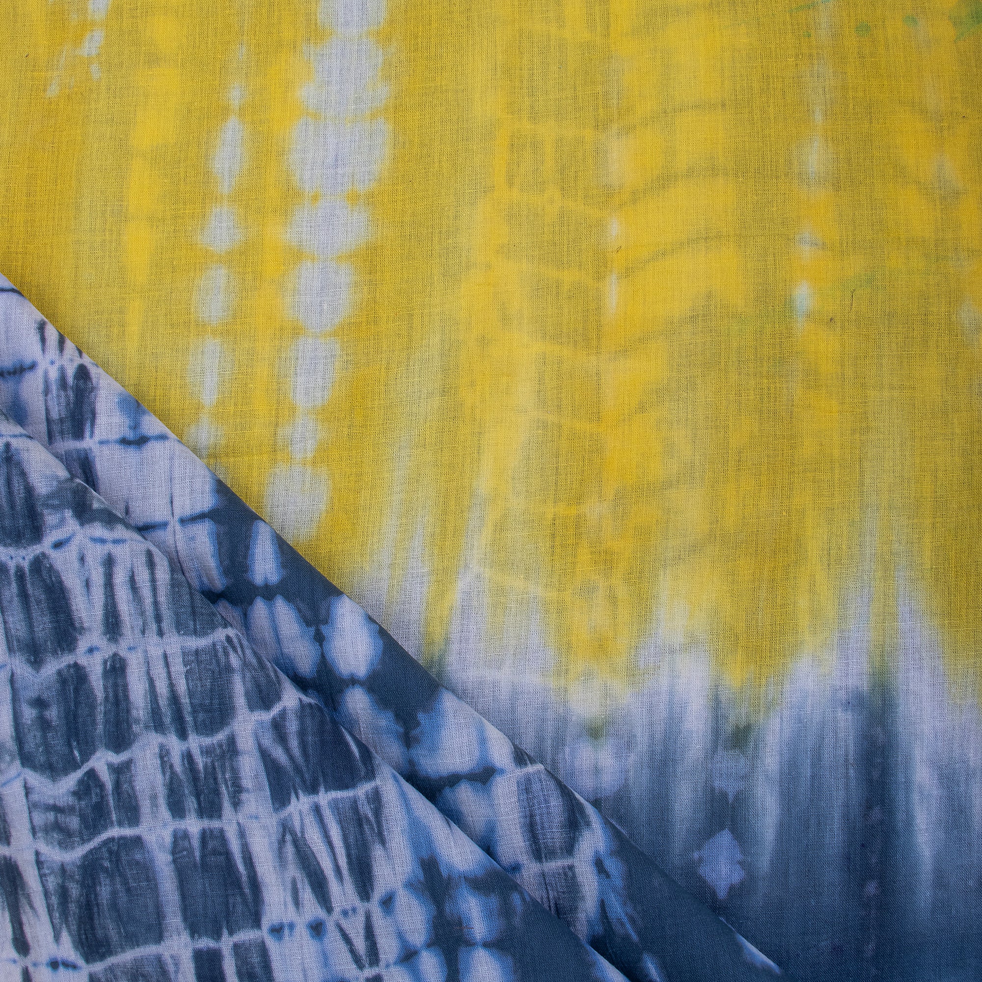 Modern Natural Indian Soft Tie Dye Shibori Fabric - Image 2