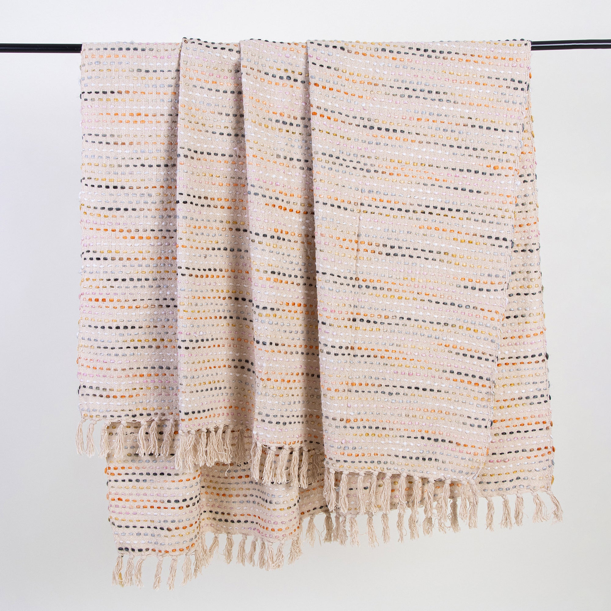Modern Reversible Cotton Woven Blanket For Sofa - Image 4