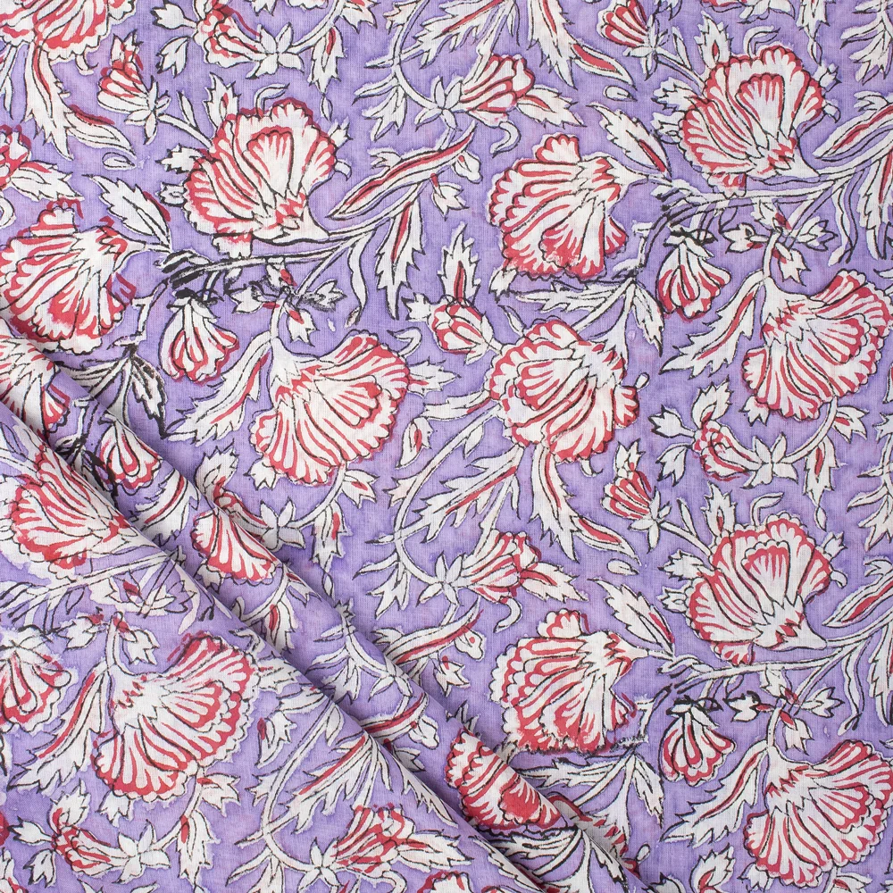 Mud Resist Hand Block Print Fabric