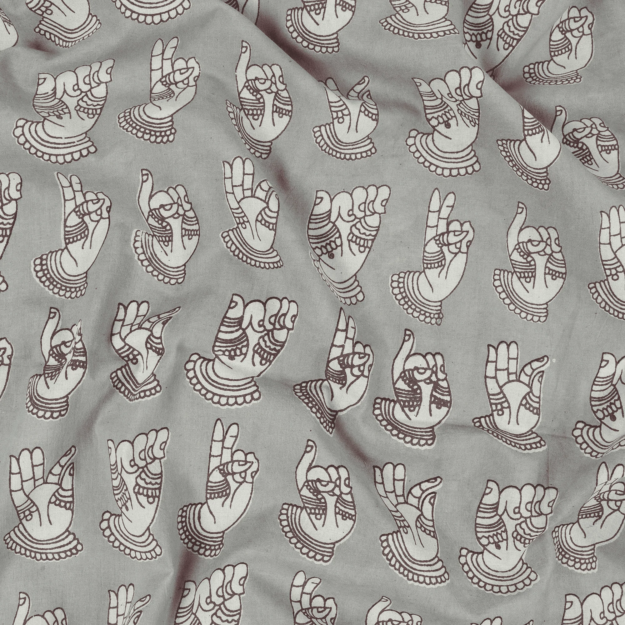 Handmade Indian Pure Cotton Natural Kashish Printed Fabric - Image 4