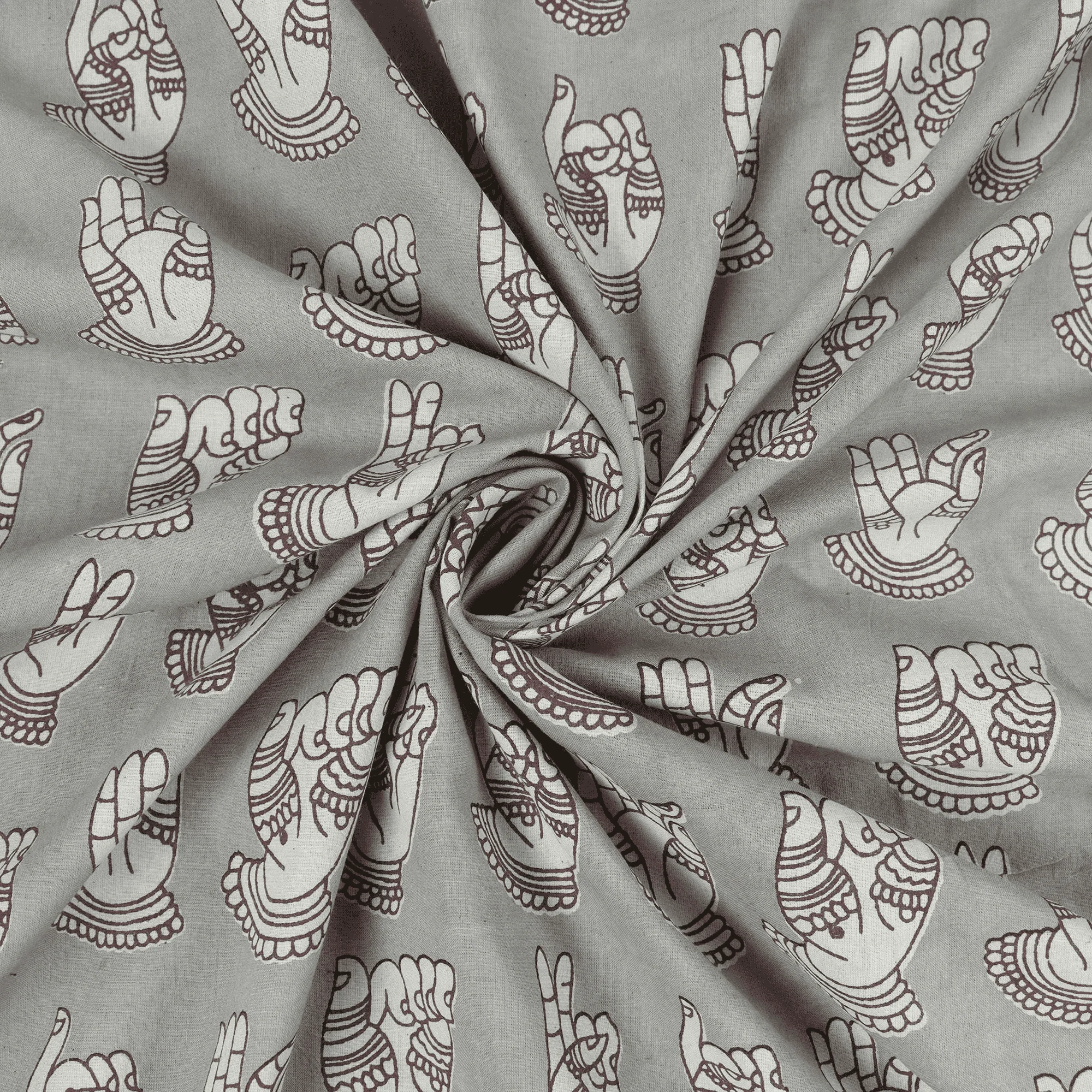Handmade Indian Pure Cotton Natural Kashish Printed Fabric - Image 5