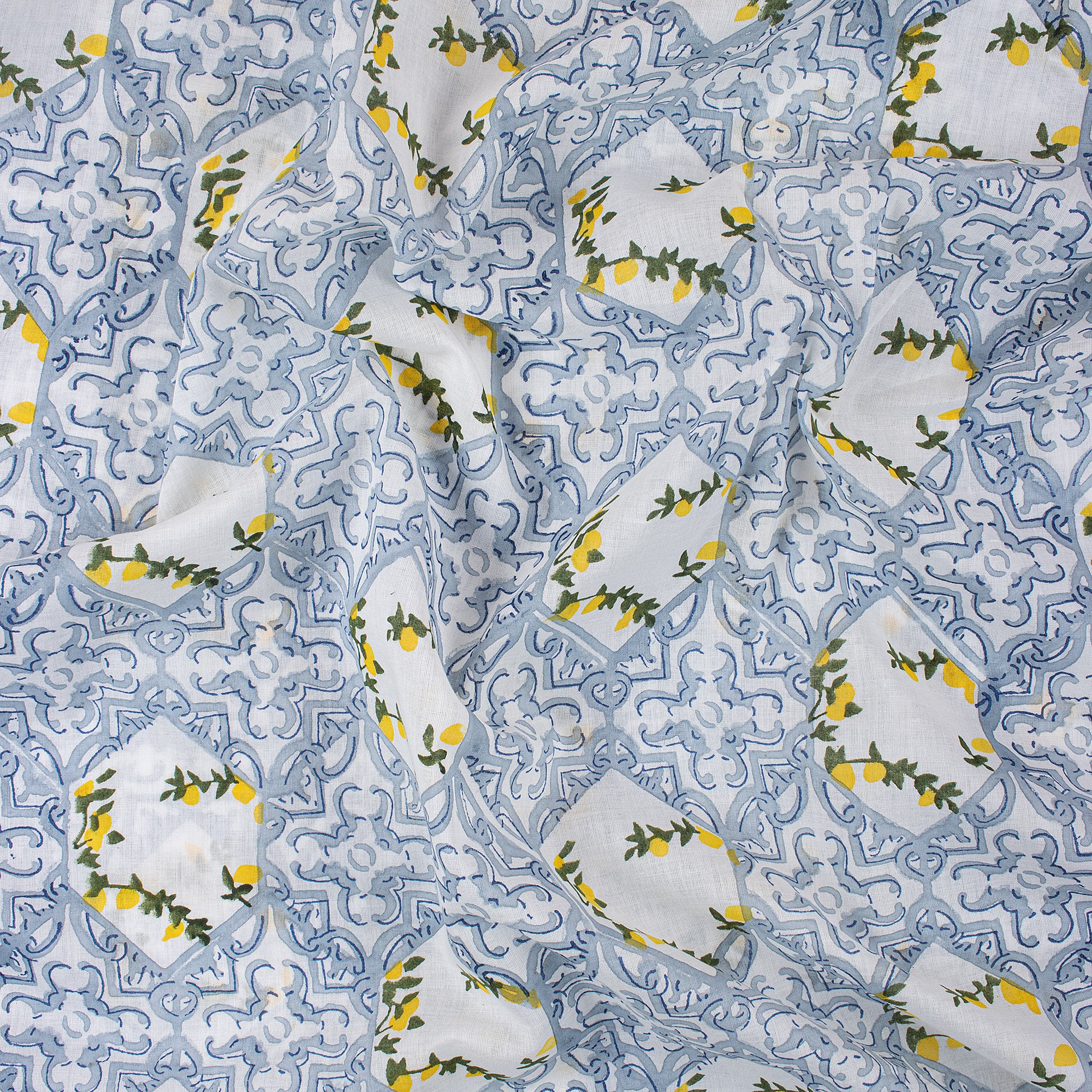 Multicolor Floral Hand Block Print Fabric Cloth - Image 3